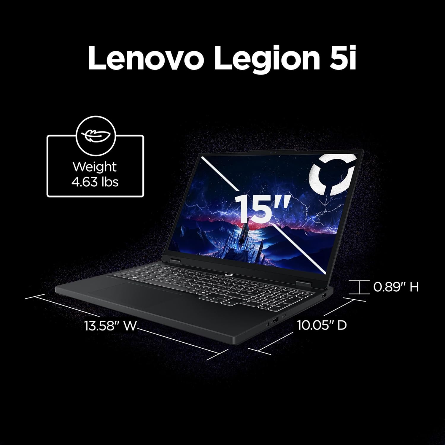 Lenovo Legion 5i - Ordinateur portable de jeu alimenté par l'IA - Intel Core i7-13650HX - Écran 15" 2K IPS WUXGA - 4,9 GHz - NVIDIA GeForce RTX 5050 - Mémoire 16 Go - Stockage 512 Go, Noir – Image 17
