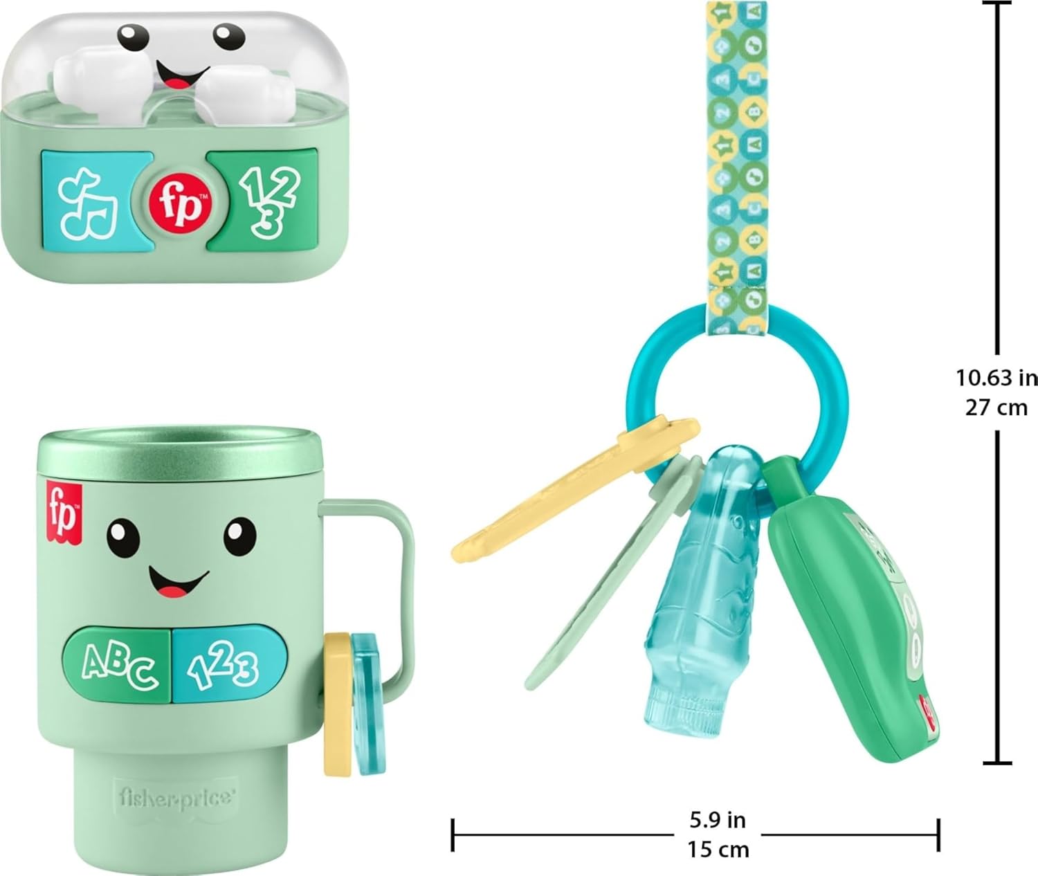 Fisher-Price Baby Toys Laugh & Learn Coffret cadeau prêt à l'emploi, 3 activités d'apprentissage électroniques pour les tout-petits à partir de 6 mois – Image 7