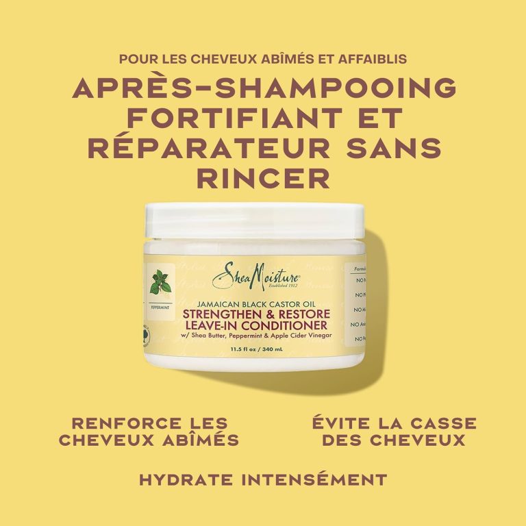 Shea Moisture Shampoing & Conditionner, Huile de Ricin Jamaïcaine