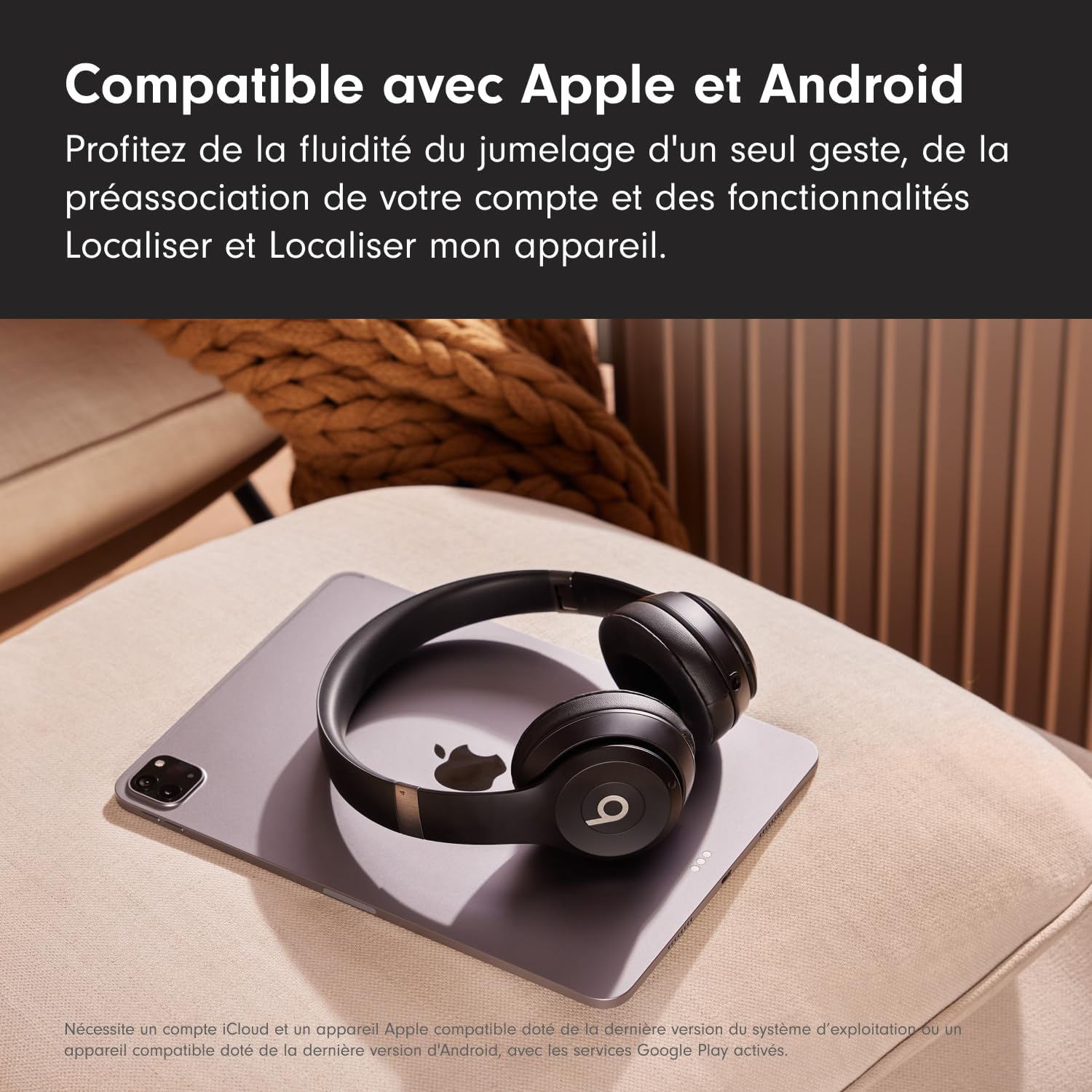 Beats Solo 4 - Écouteurs supra-auriculaires sans fil Bluetooth, compatibles Apple et Android, 50 heures d'autonomie - Noir mat – Image 4