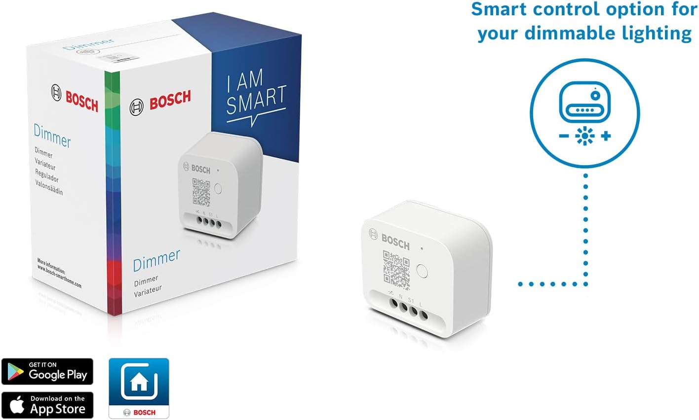Bosch Smart Home Variateur d'intensité, actionneur pour contrôle intelligent de l'éclairage réglable, compatible avec Amazon Alexa, Google Assistant et Apple HomeKit – Image 4