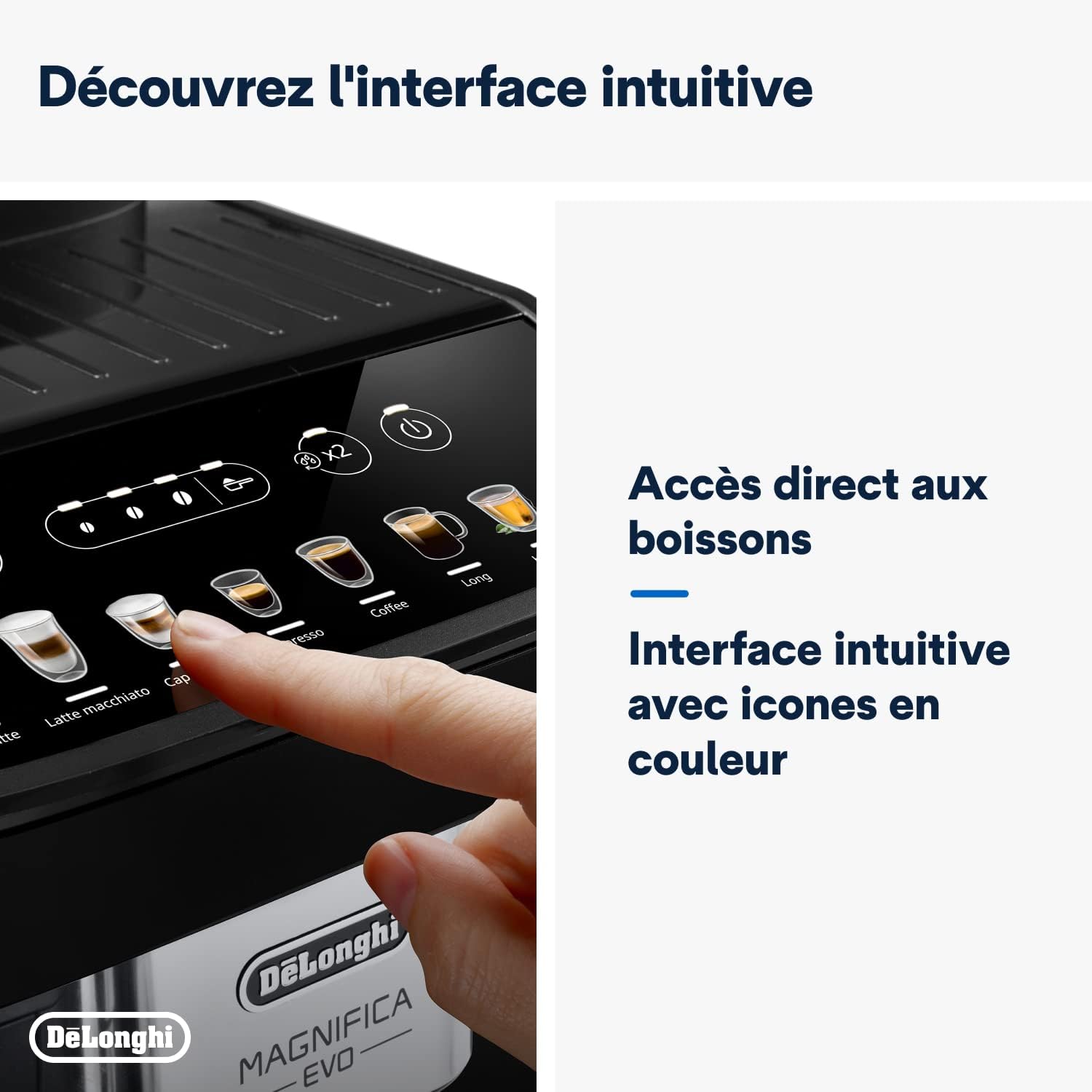 De'Longhi Magnifica Evo Machine à café en grains ECAM292.81.B, Machine à expresso et cappuccino, 1,8 L, 1450 W, Noir (Exclusivité Amazon) – Image 7