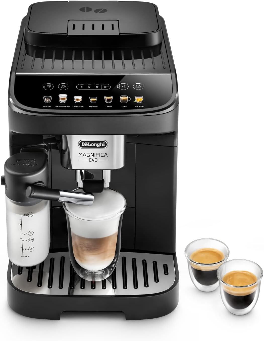 De'Longhi Magnifica Evo Machine à café en grains ECAM292.81.B, Machine à expresso et cappuccino, 1,8 L, 1450 W, Noir (Exclusivité Amazon) – Image 2