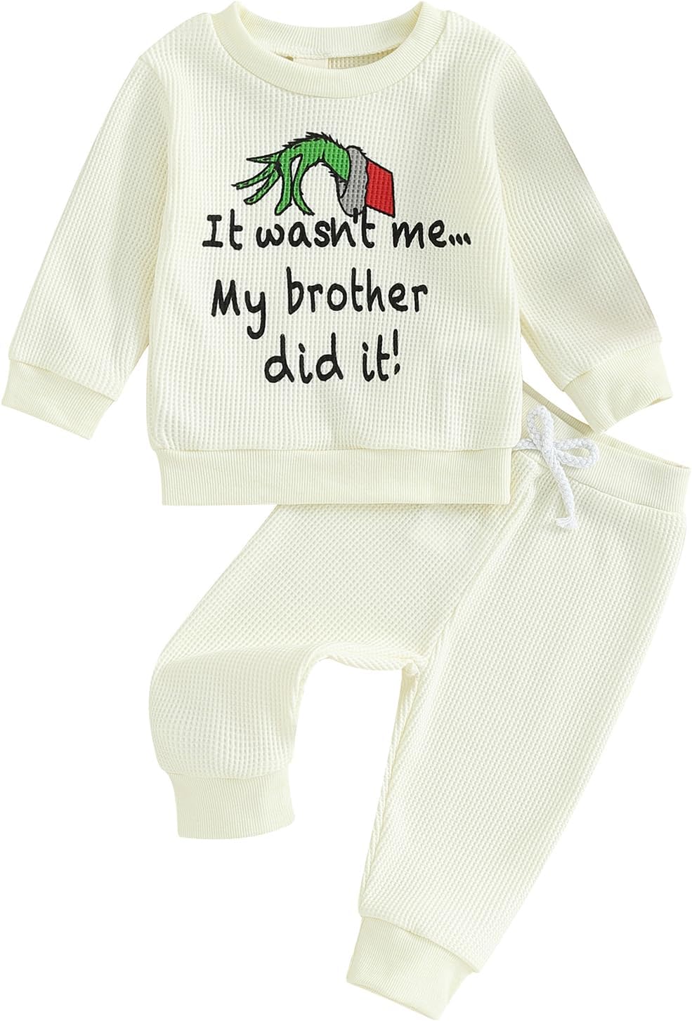 Ensemble de déguisement de Noël pour bébé garçon et fille - Sweat imprimé + pantalon - Costume de Noël pour bébé unisexe de 0 mois à 3 ans – Image 2