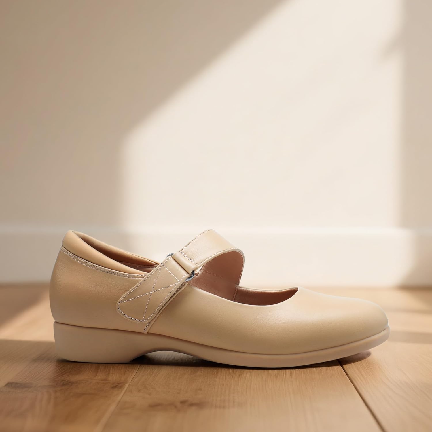 DREAM PAIRS Mary Jane Ballerines pour femme, chaussures plates confortables à talon bas avec sangle réglable pour le travail, la ville ou au quotidien – Image 3