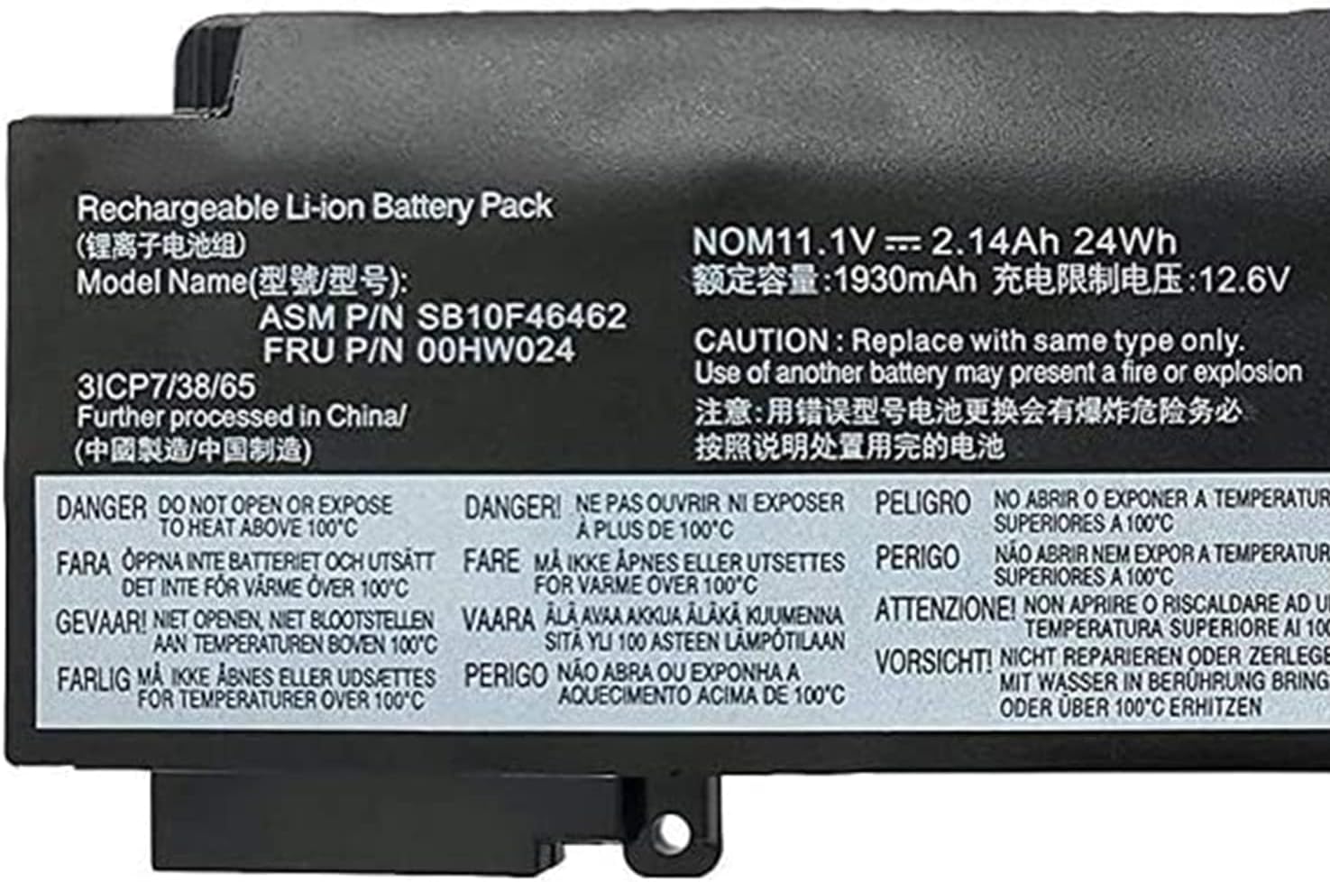 00HW024 batterie d'ordinateur portable pour Lenovo ThinkPad T460S T470S série SB10F46462 SB10J79003 01AV406 00HW038 00HW025 01AV462 01AV405 01AV408 L16M3P73 1 1.1V 2, 4wh – Image 3