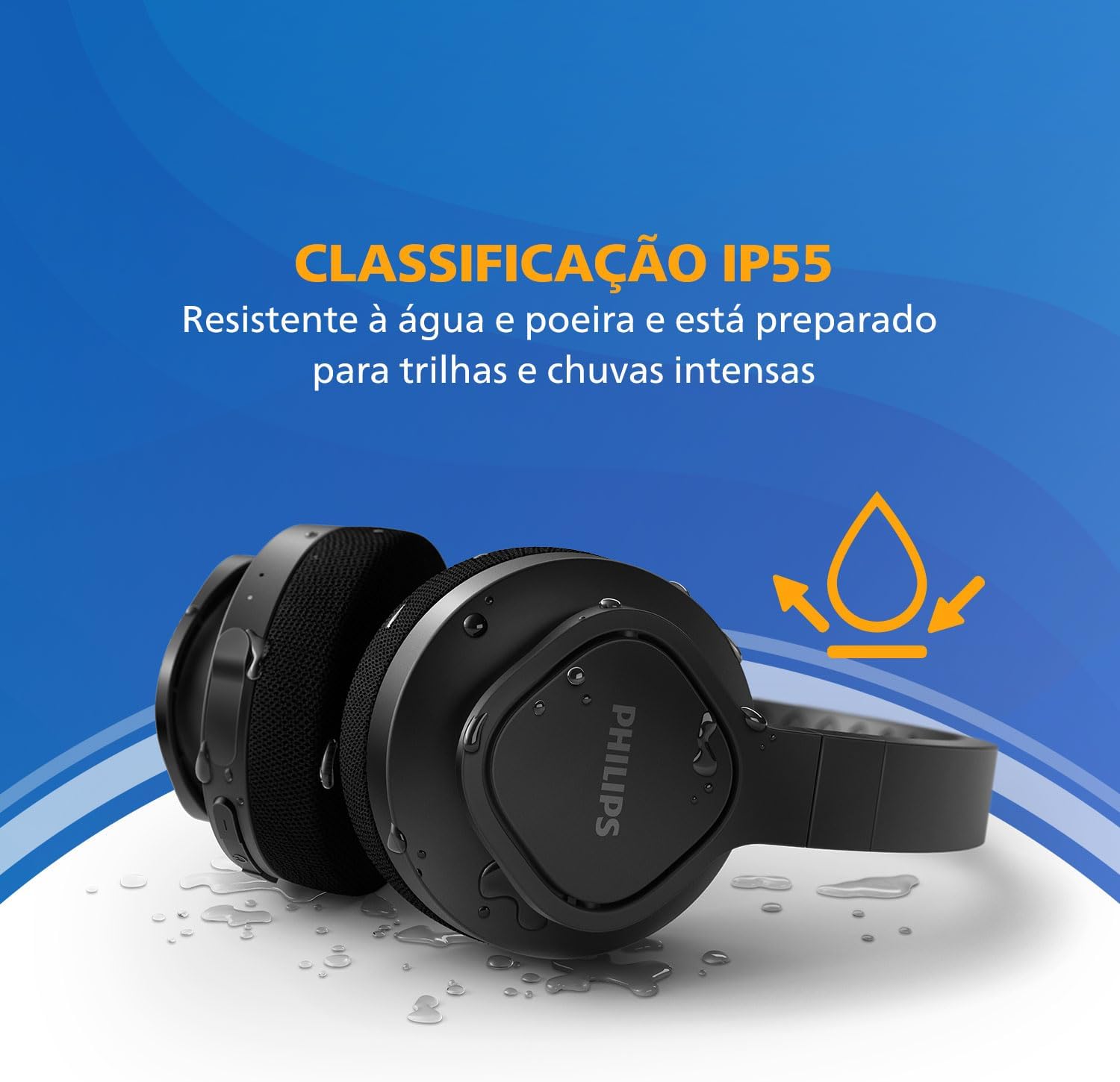 Philips Audio A4216BK/00 Casque de sport Bluetooth sans fil (autonomie 35 heures, protection IP55, coque ventilée, coussinets lavables) noir – Image 4