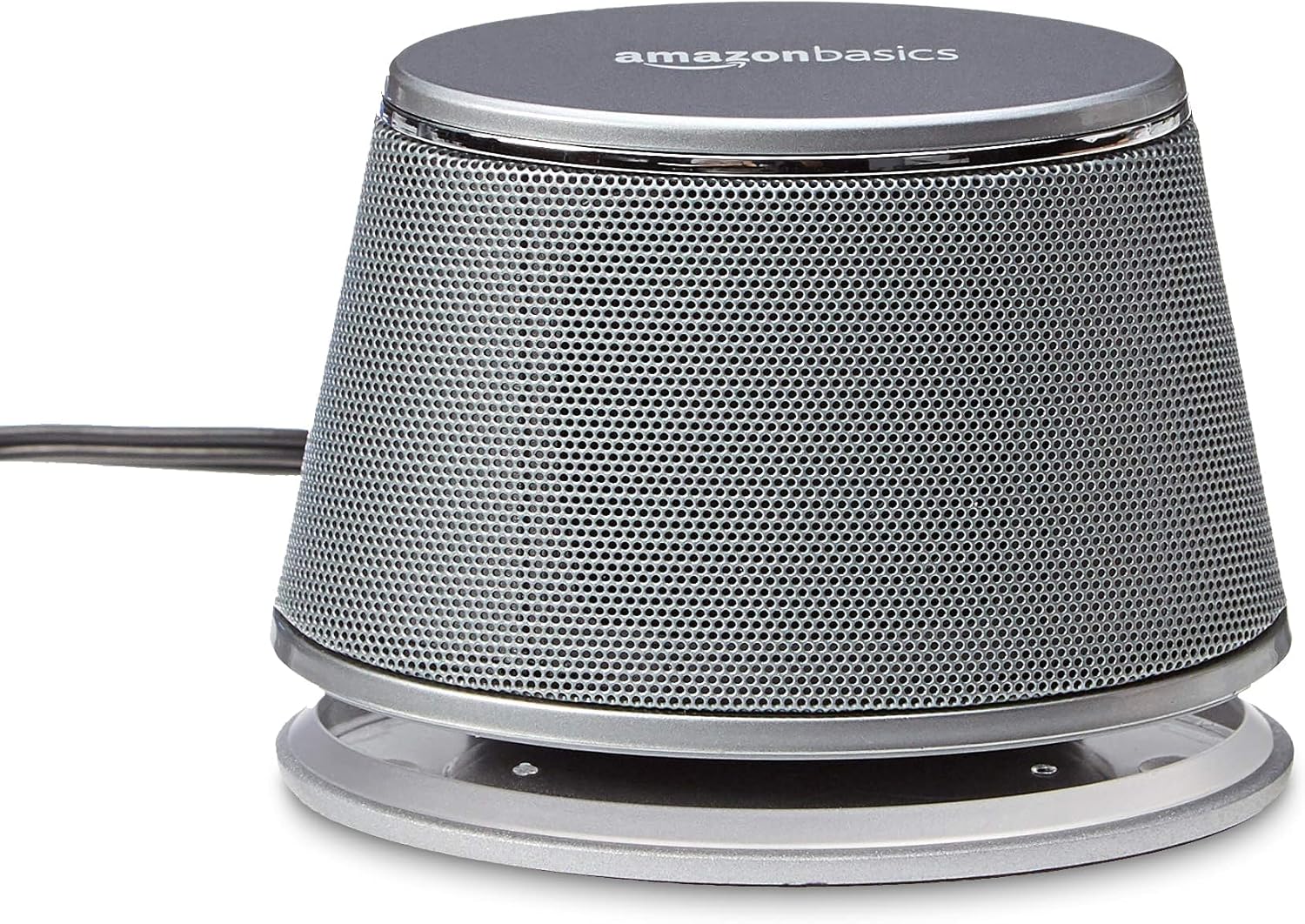 Amazon Basics Haut-parleurs stéréo 2.0 pour PC portable Entrée AUX 3,5 mm Alimentation USB 1 paire Argent – Image 5