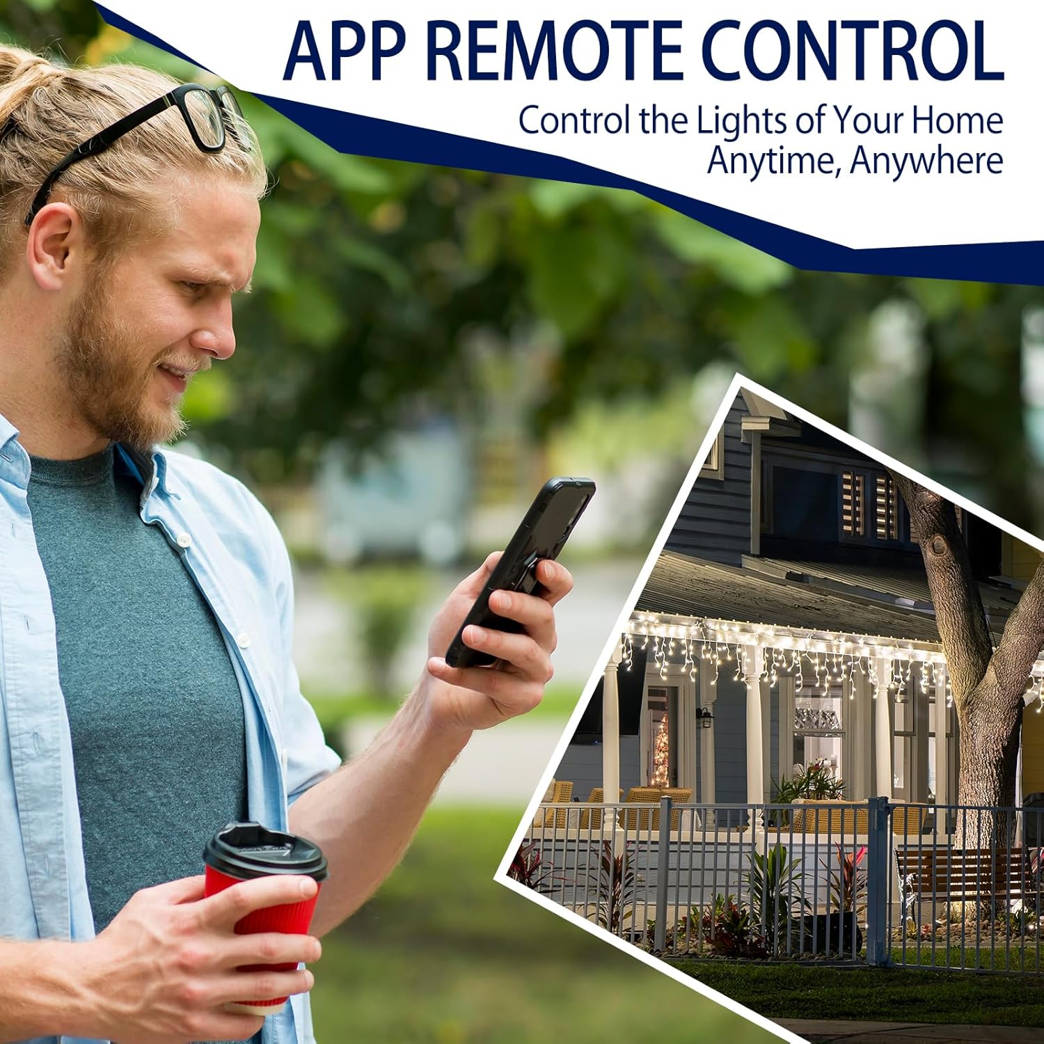 NineLeaf Smart WiFi interrupteur mural téléphone télécommande lampes et appareils interrupteur mural 2 voies avec 2 x récepteur compatible avec Alexa Google Home fonction de minuterie – Image 4