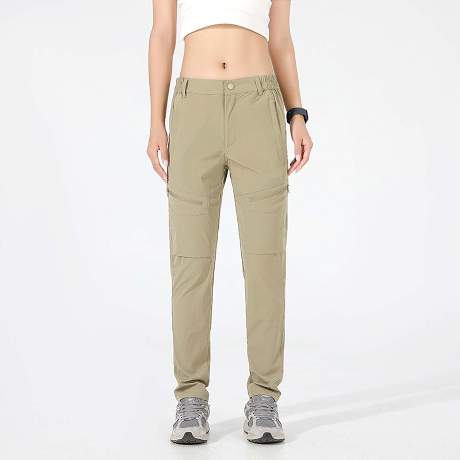 Pantalon de jogging noir pour femme - Vêtements d'été surdimensionnés - Ensemble de sport d'intérieur - Bas de yoga chaud - Large - Ample - Survêtement cargo - Chino - Vêtements de sport - Entraînement droit – Image 4
