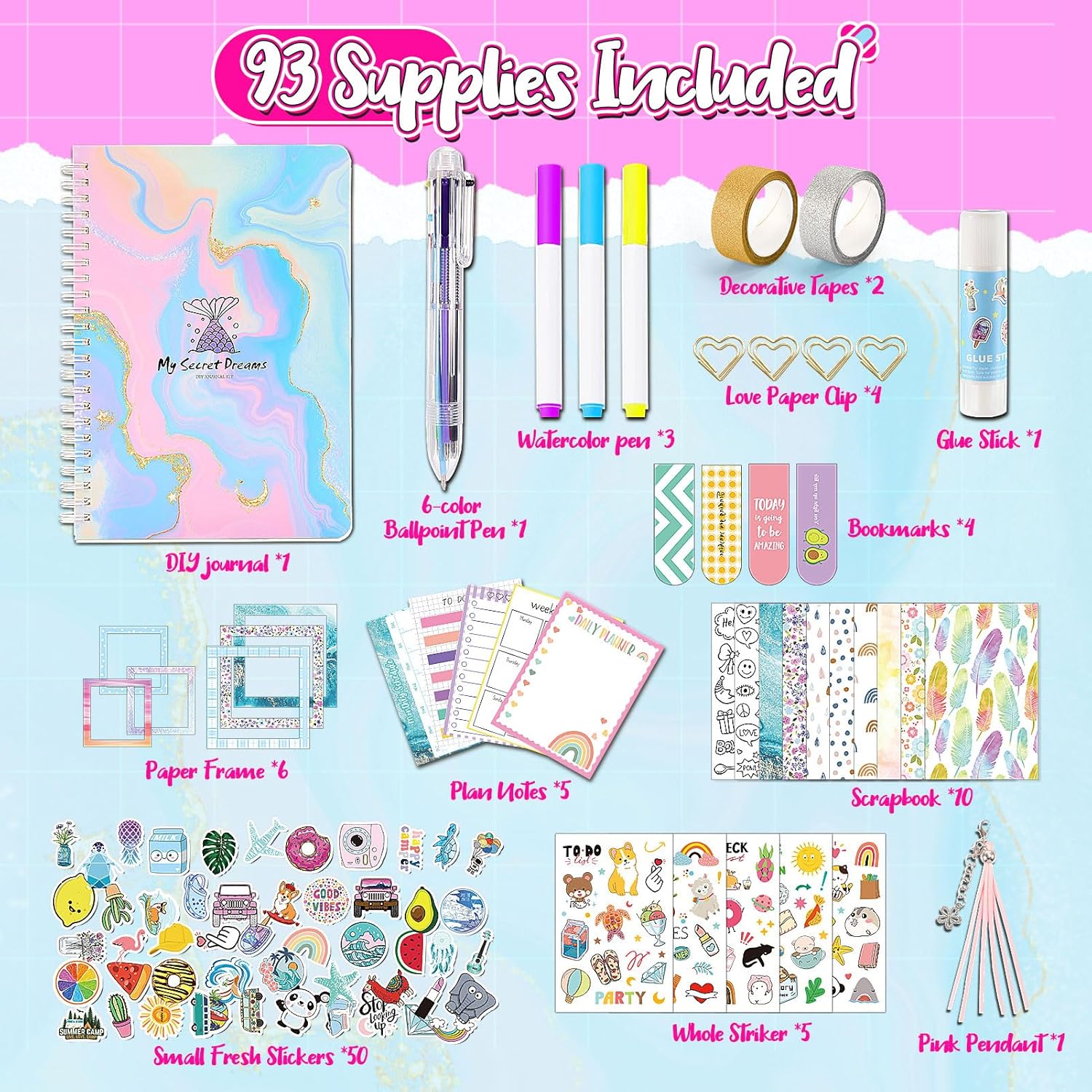 Kit de scrapbooking DIY pour enfants, carnet secret – Image 4