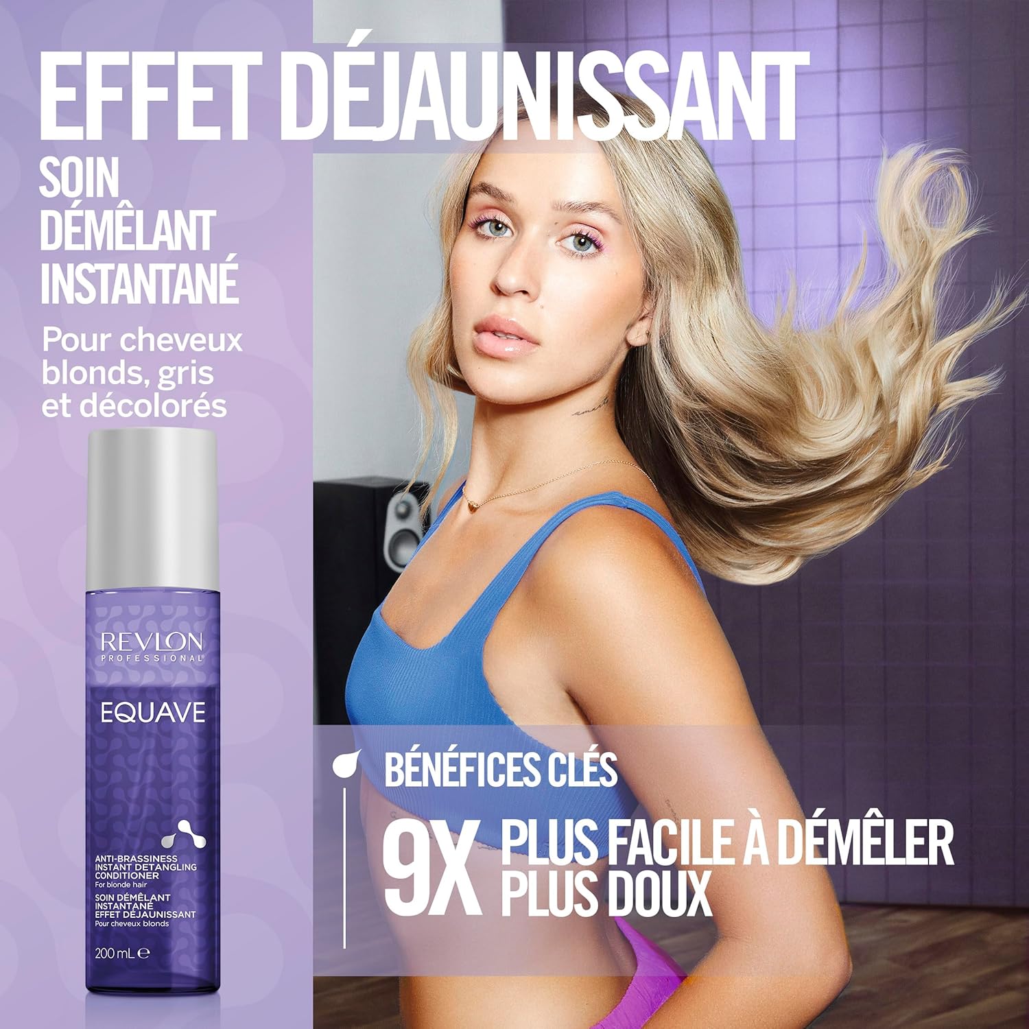 Revlon Professional Equave™ Crème Démêlante Anti-Reflet Biphasée Jaune, 200 ml – Image 3
