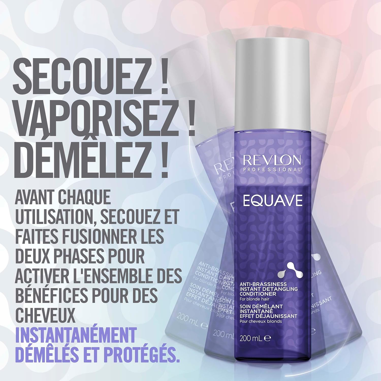 Revlon Professional Equave™ Crème Démêlante Anti-Reflet Biphasée Jaune, 200 ml – Image 4