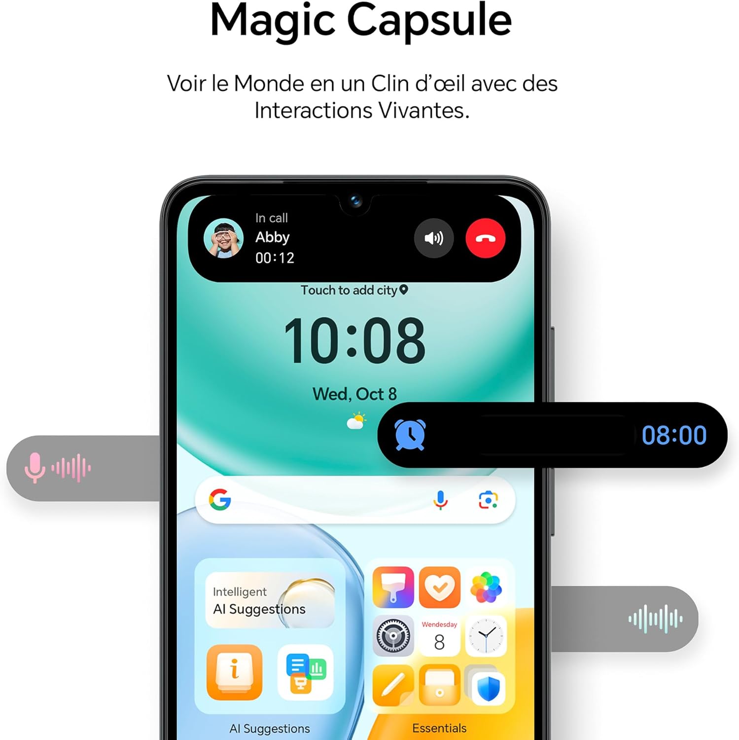 HONOR X5c Plus Smartphone Double SIM NFC, Batterie 5260mAh, 4+256Go, Téléphone à Écran Confort 6,74 Pouces 90Hz, Appareil Photo 50 Mégapixels, Android 15, MicroSD 1 vers Extensible, Noir Minuit – Image 9