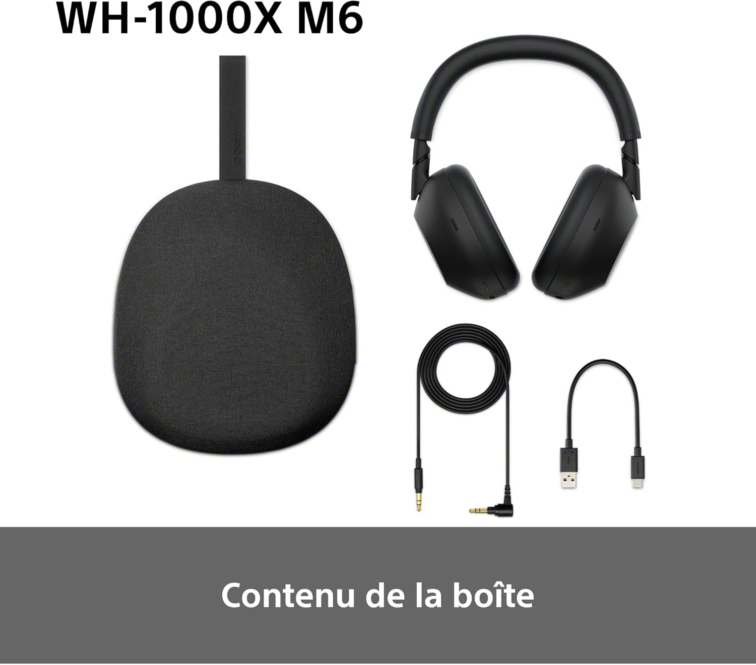 Sony WH-1000XM6 Casque Bluetooth sans fil avec réduction du bruit Noir, son haute résolution unique, design confortable et pliable, étui durable, autonomie de 30 heures, iOS et Android – Noir – Image 13
