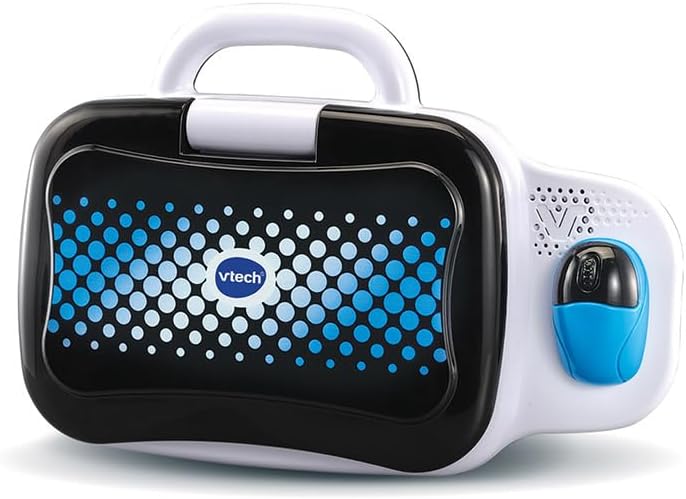 VTech - Ordi Genius Pro Black, Ordinateur portable enfant avec écran rétroéclairé, souris, 20 jeux évolutifs, jouet éducatif, cadeau pour enfants de 3 à 7 ans - Contenu en français et anglais – Image 4