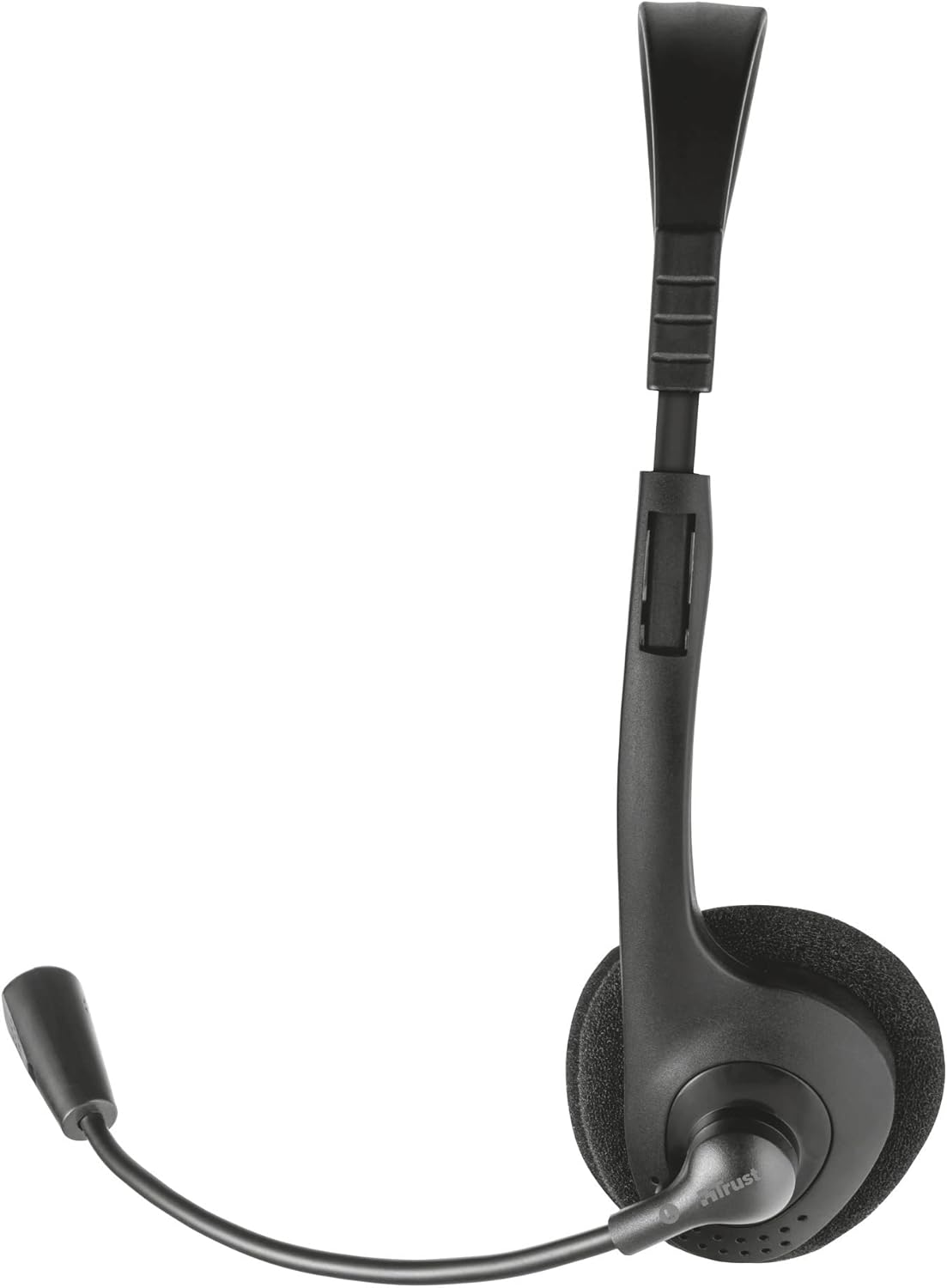 Trust Primo Microphone supra-auriculaire léger pour PC 3,5 mm, câble 1,8 m, casque audio PC filaire réglable pour ordinateur portable, télétravail, bureau, chat, équipes Zoom – Noir – Image 6