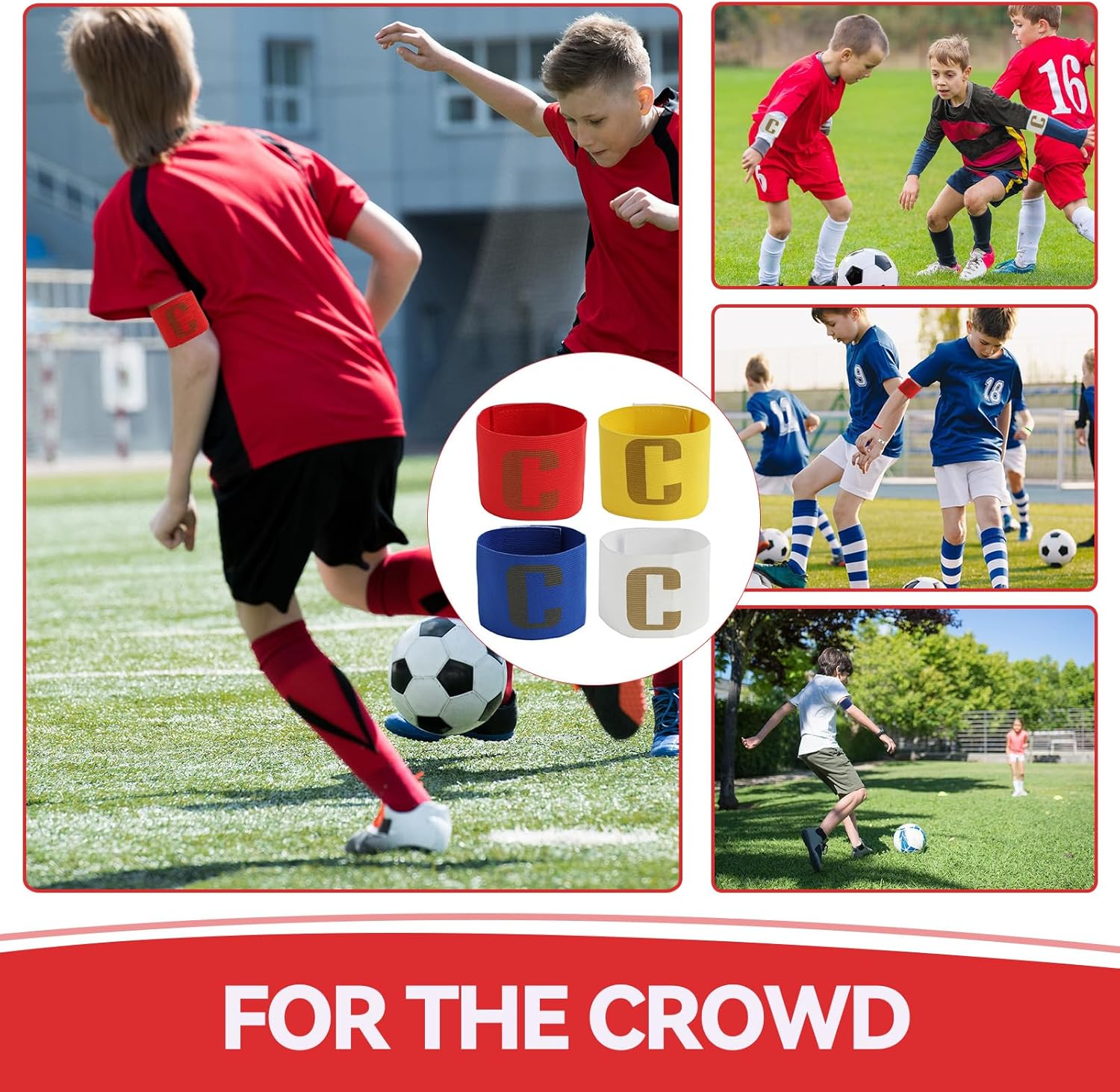 Brassards de capitaine pour enfants – Brassard de capitaine réglable avec fermeture Velcro, idéal pour le football et autres sports d'équipe, confortable et visible – Image 7