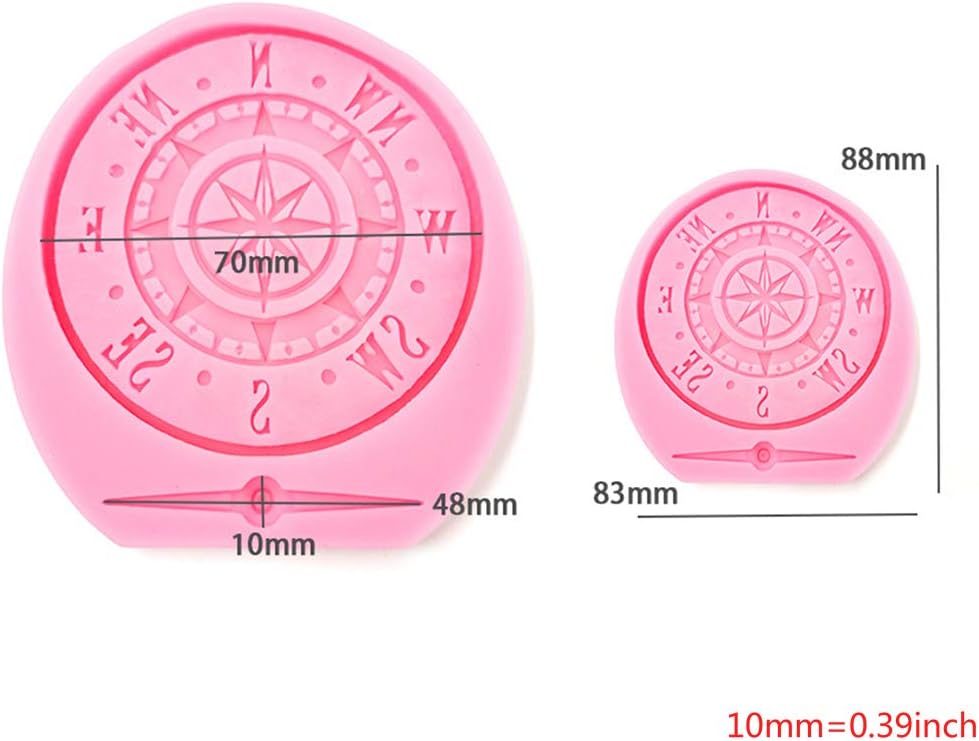 Moules en Silicone avec horloge Vintage, équipement Steampunk, décoration de gâteau Fondant d'anniversaire pour bébé, 3 # – Image 9