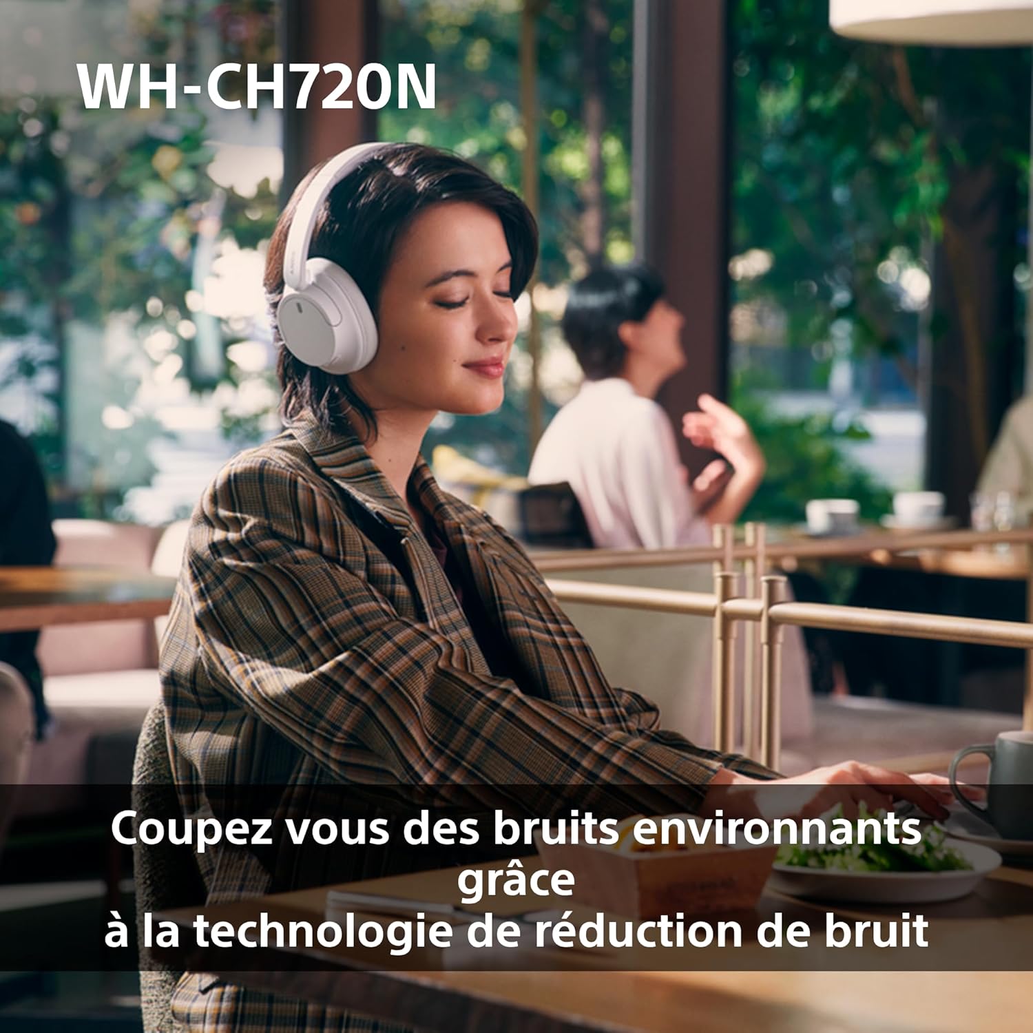 Sony WH-CH720N - Casque Bluetooth sans fil à réduction de bruit - Micro intégré - Jusqu'à 35 heures d'autonomie et charge rapide - Blanc – Image 4