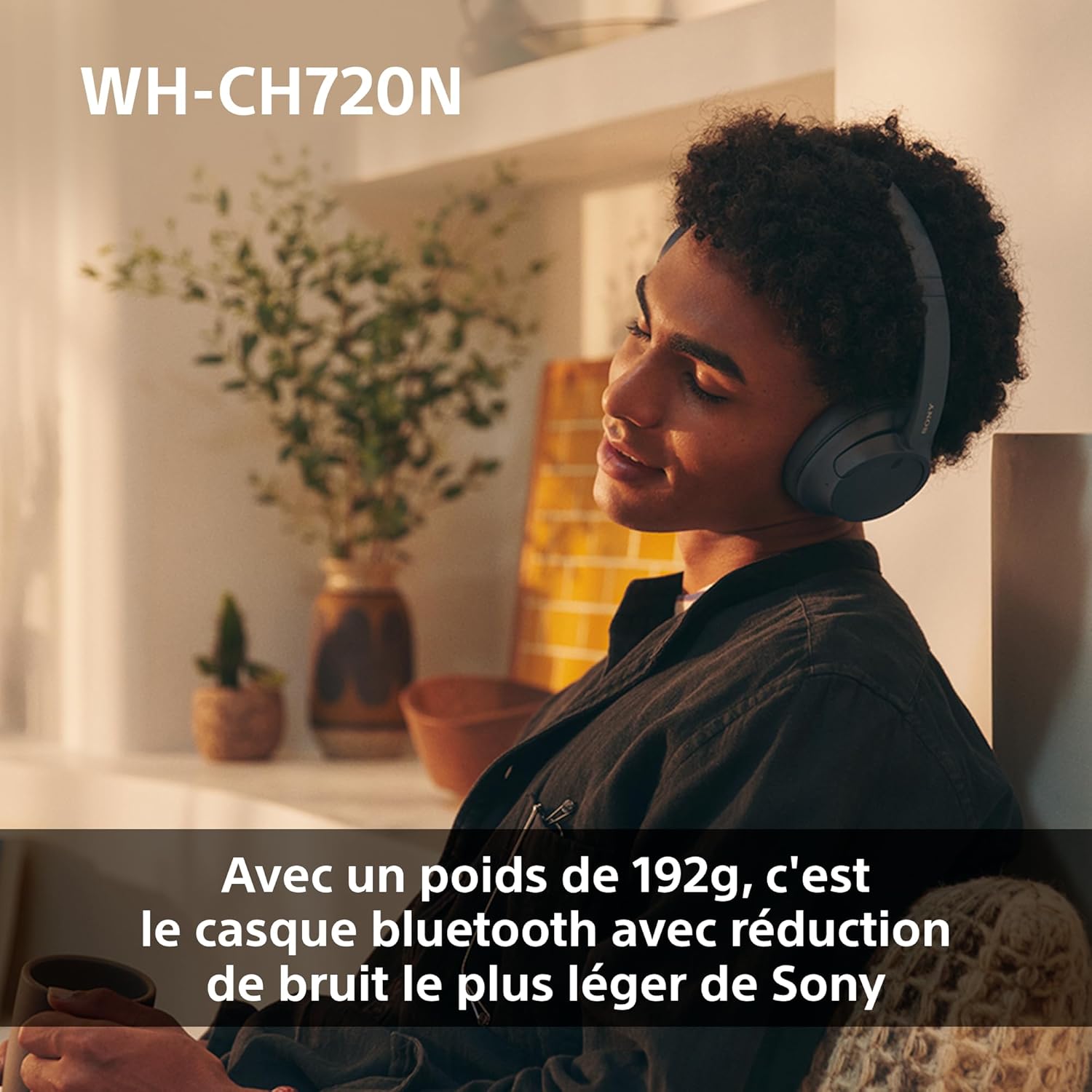 Sony WH-CH720N - Casque Bluetooth sans fil à réduction de bruit - Micro intégré - Jusqu'à 35 heures d'autonomie et charge rapide - Blanc – Image 6