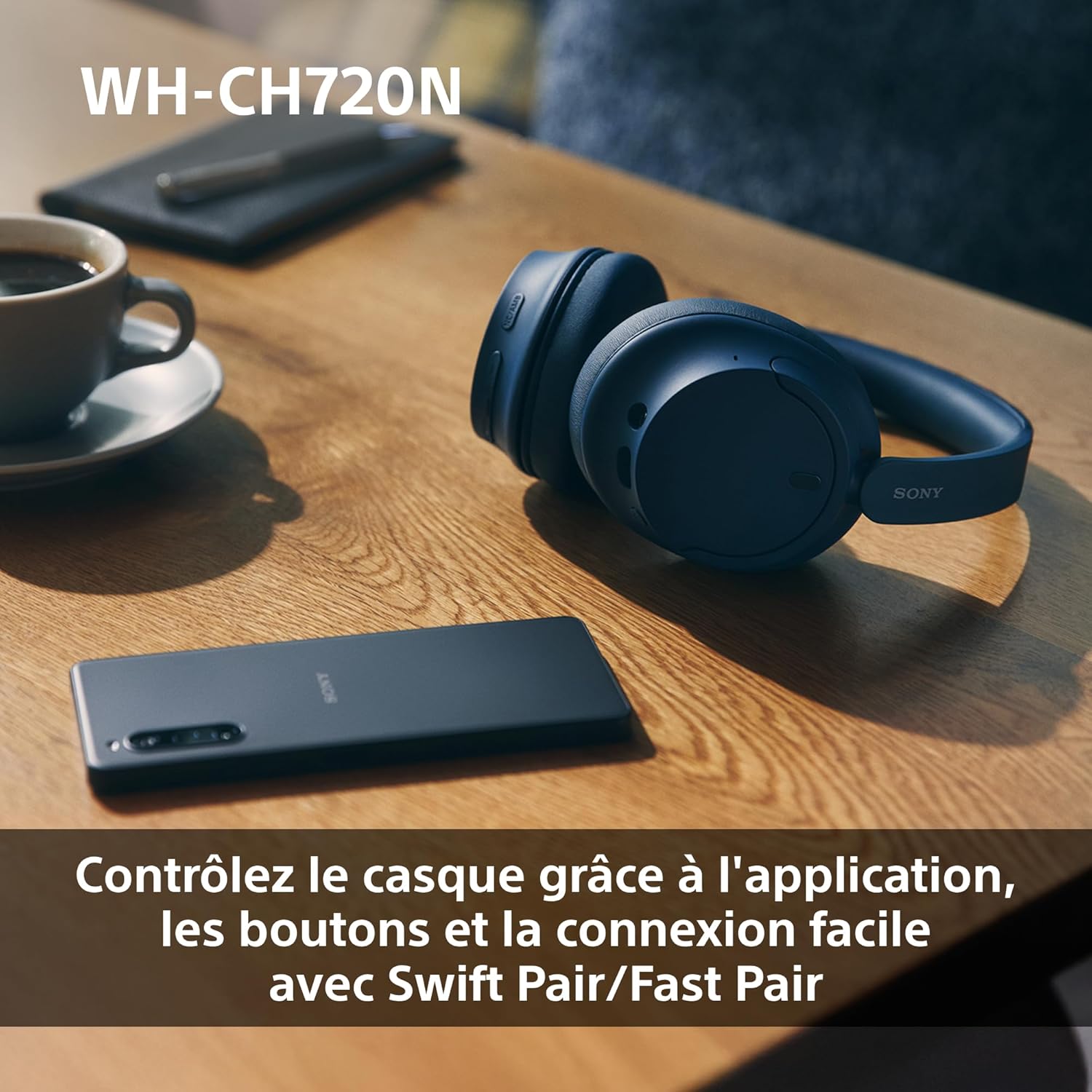 Sony WH-CH720N - Casque Bluetooth sans fil à réduction de bruit - Micro intégré - Jusqu'à 35 heures d'autonomie et charge rapide - Blanc – Image 9
