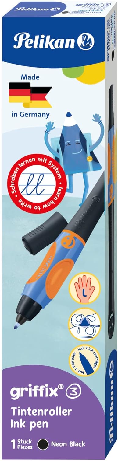 Pelikan 821025 Stylo à encre Griffix T2NBL NeonBlack L – Image 4