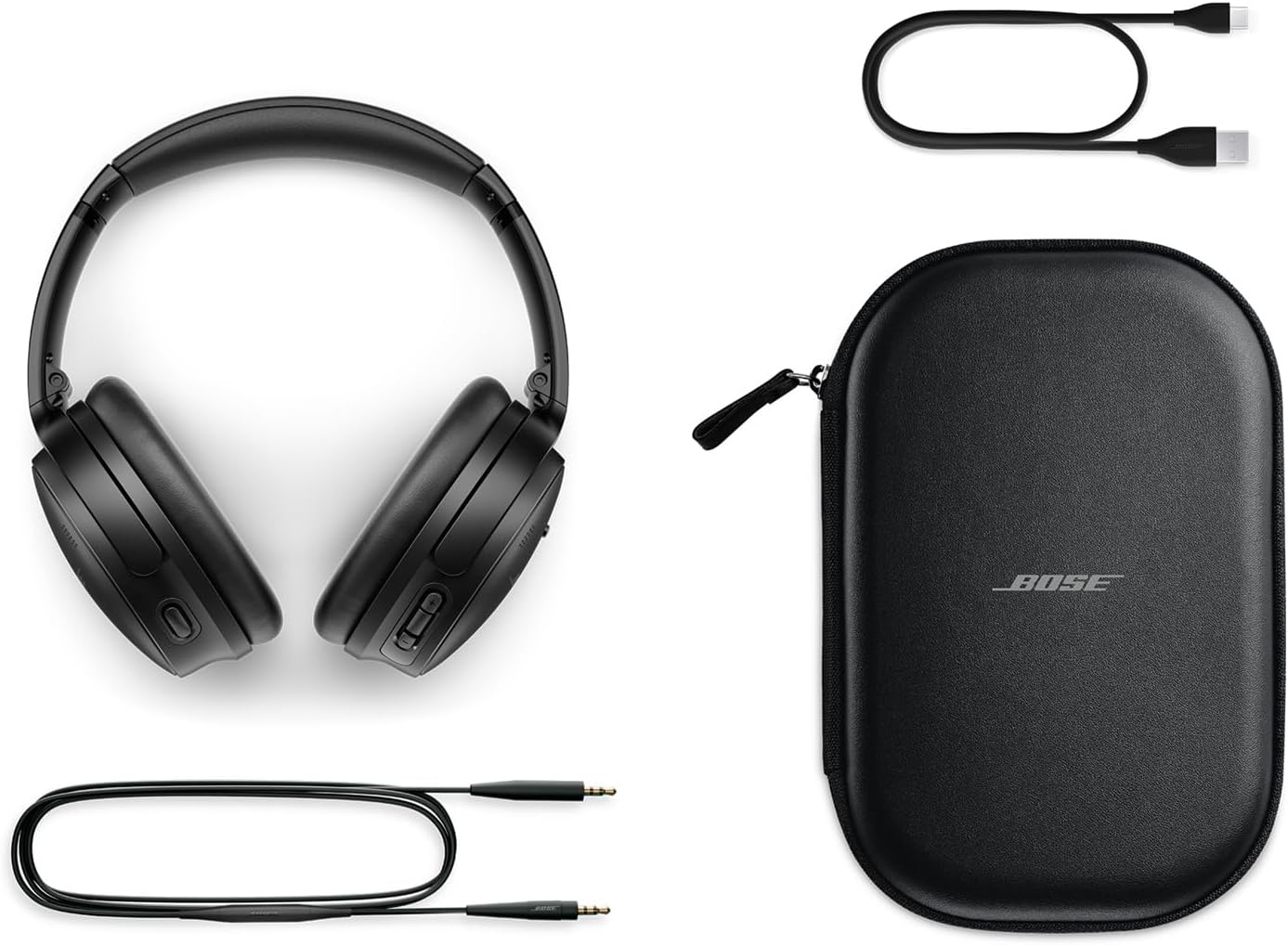 Bose QuietComfort Casque immersif sans fil avec suppression du bruit, casque supra-auriculaire Bluetooth avec micro intégré pour jusqu'à 24 heures de lecture, noir – Image 7