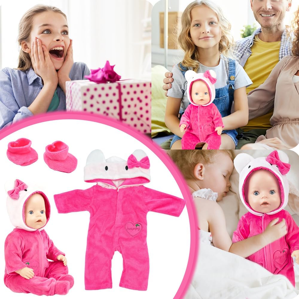 Vetement Poupee 35-43 cm, Accessoire Poupee Bebe, Vêtements de Poupée Bébé pour Enfants et Filles Cadeaux (Rouge) – Image 8