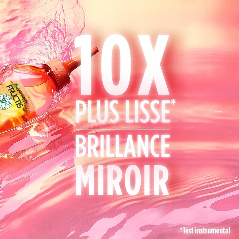 Garnier - Fructis Hair Drink - Crème Lamellaire Instantanée Lissante Longueurs & Éclat Ananas - Formule Vegan à 97% d'ingrédients naturels - 200 ml – Image 3