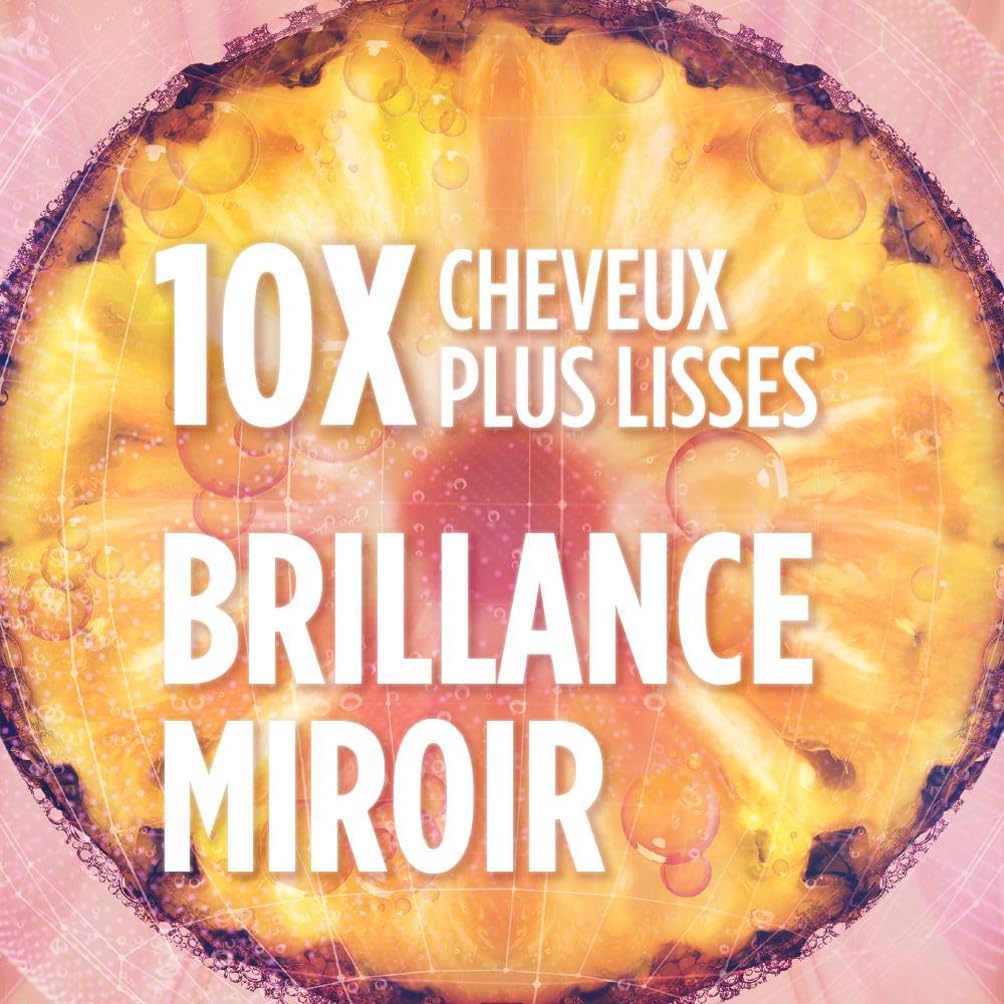 Garnier - Fructis Hair Drink - Crème Lamellaire Instantanée Lissante Longueurs & Éclat Ananas - Formule Vegan à 97% d'ingrédients naturels - 200 ml – Image 5