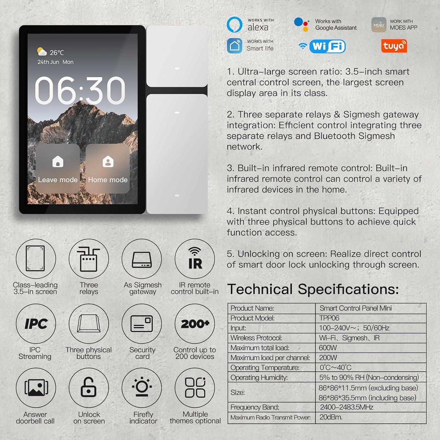 Système de relais tactile Smart Home Controller 3 avec fonctionnalités d'utilisation améliorées pour tous les appareils – Image 10