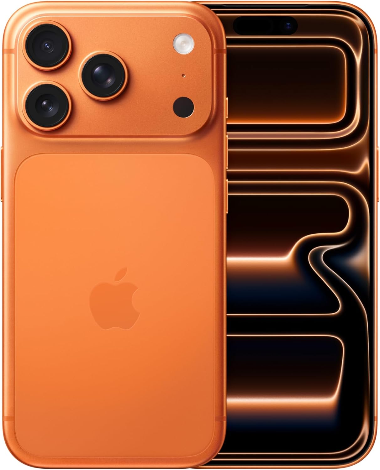 Apple iPhone 17 Pro 1 To : écran 6,3 pouces jusqu'à 120 Hz, puce A19 Pro, autonomie prodigieuse, système de caméra Pro Fusion avec caméra Front Center Stage ; Orange cosmique – Image 2