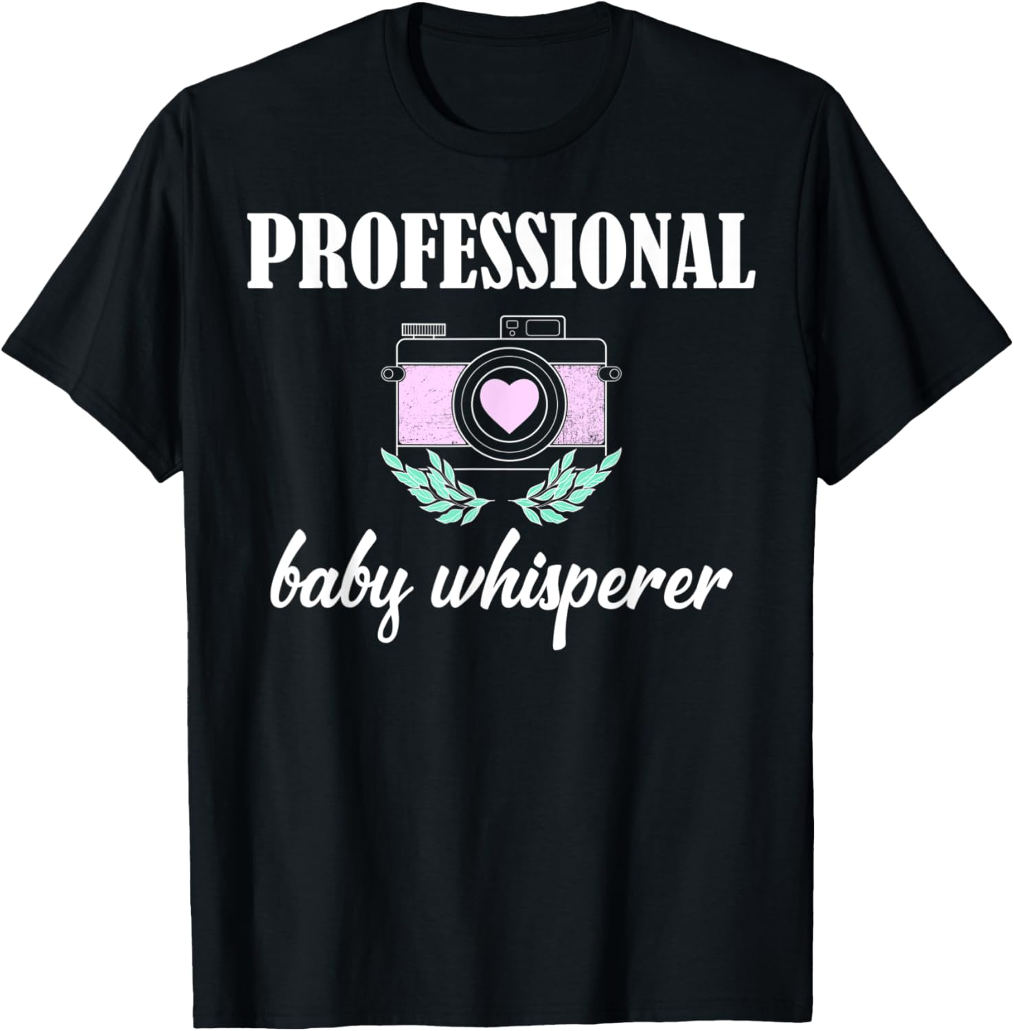 Baby Whisperer Photography T-shirt nouveau-né, Noir, S – Image 2