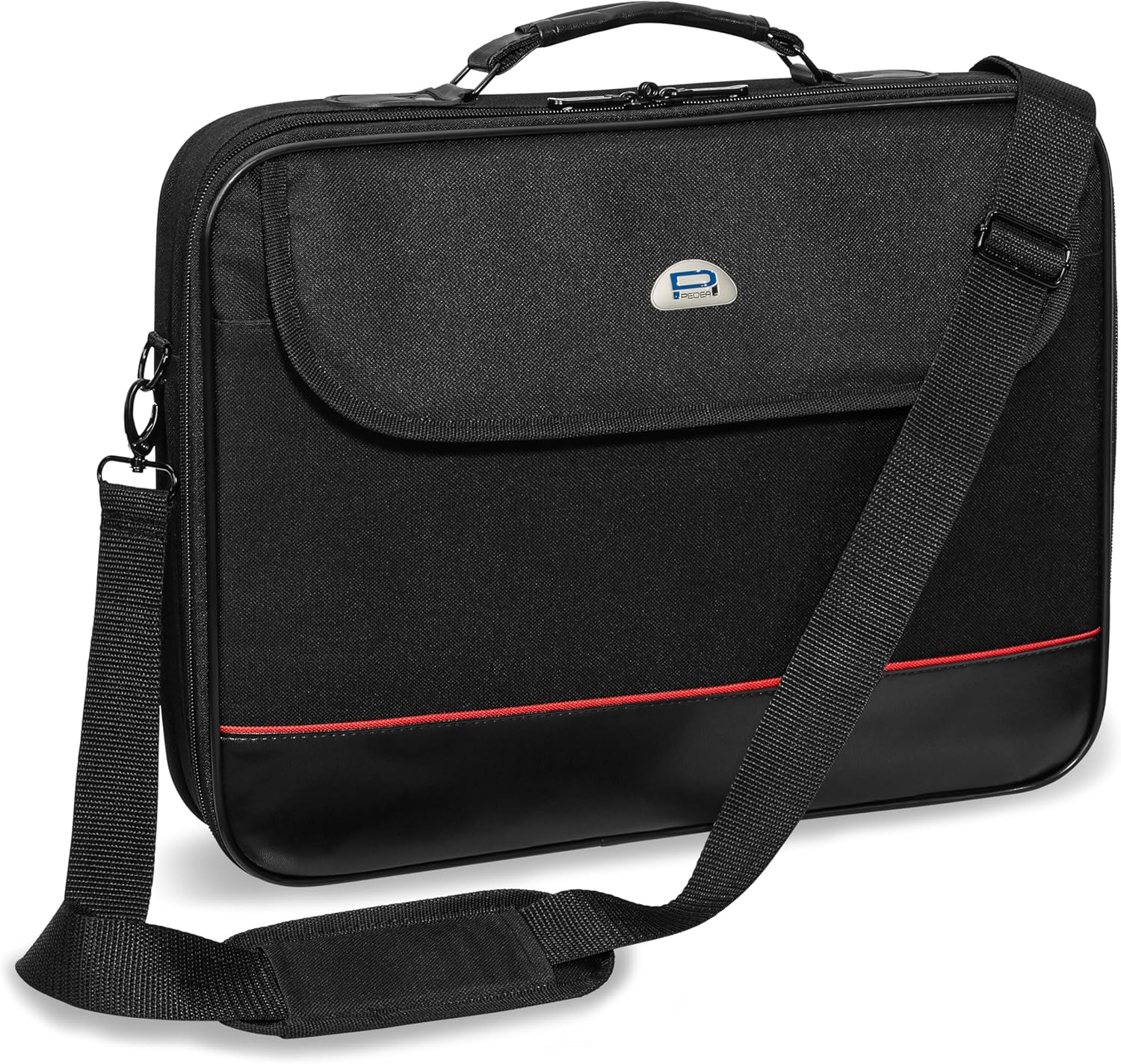 PEDEA - Trendline* Sac pour ordinateur portable jusqu'à 18,4'' - Sac à bandoulière pour ordinateur portable - Housse noire pour ordinateur portable - Hommes et Femmes – Image 2