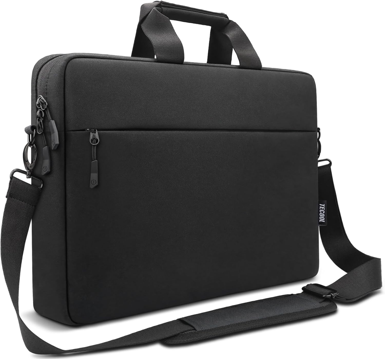 TECOOL Sacoche pour ordinateur portable 15,6 16 pouces, sac à bandoulière de protection étanche pour 15,6-16 pouces Acer Asus Dell HP Lenovo, MacBook Pro 16 M1 M2 M3 M4, noir – Image 2