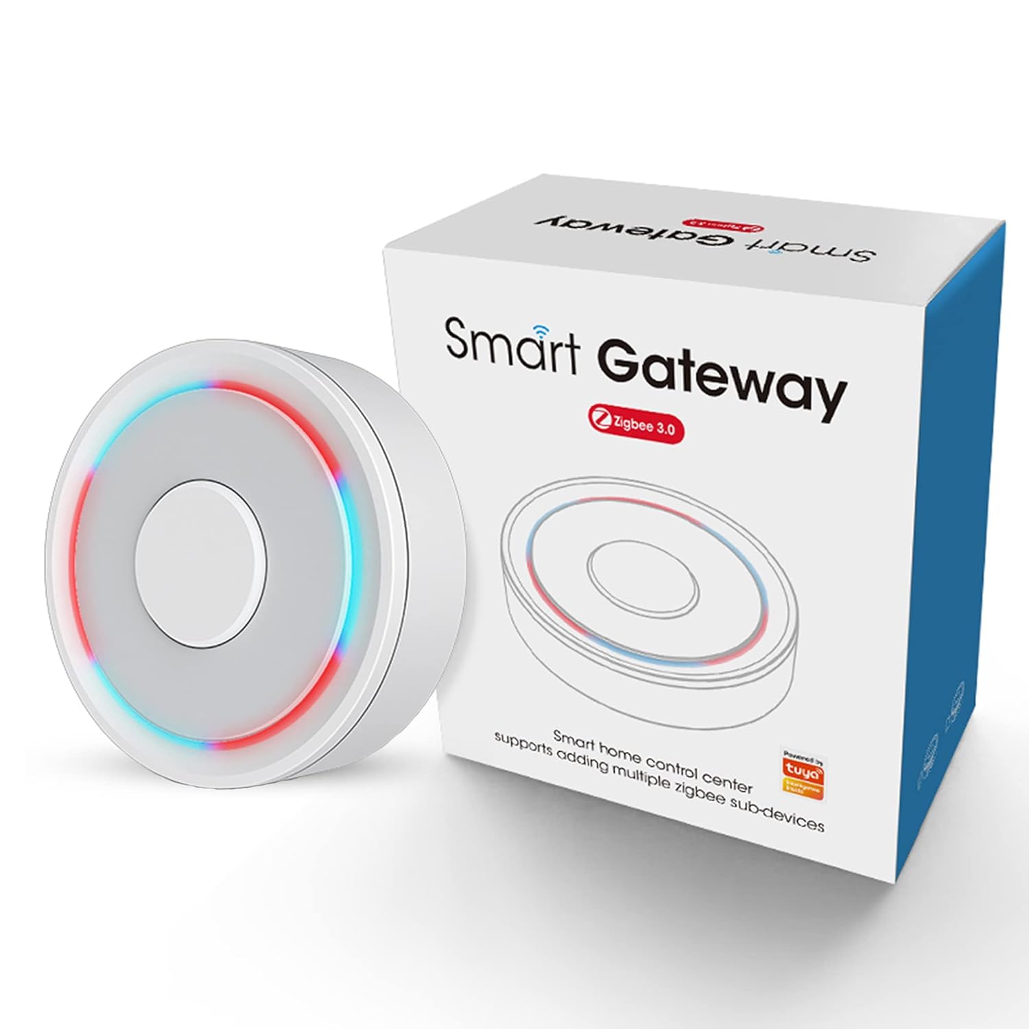Tuya Zigbee Gateway Hub Bridge WiFi Smart Home, centre de contrôle domotique à distance pour tous les produits Tuya ZigBee, compatible avec Alexa Google Assistant et l'application Smart Life (passerelle) – Image 2