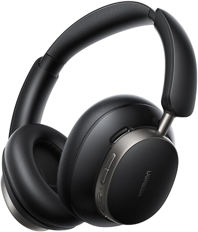 UGREEN Casque Bluetooth sans fil Sport Max 6 ANC Réduction active du bruit Adaptatif Hybride Hi Res Audio LDAC Casque Musique Bluetooth 6.0 Audio Spatial Custom 8 EQ App 120H avec micro Noir – Image 2