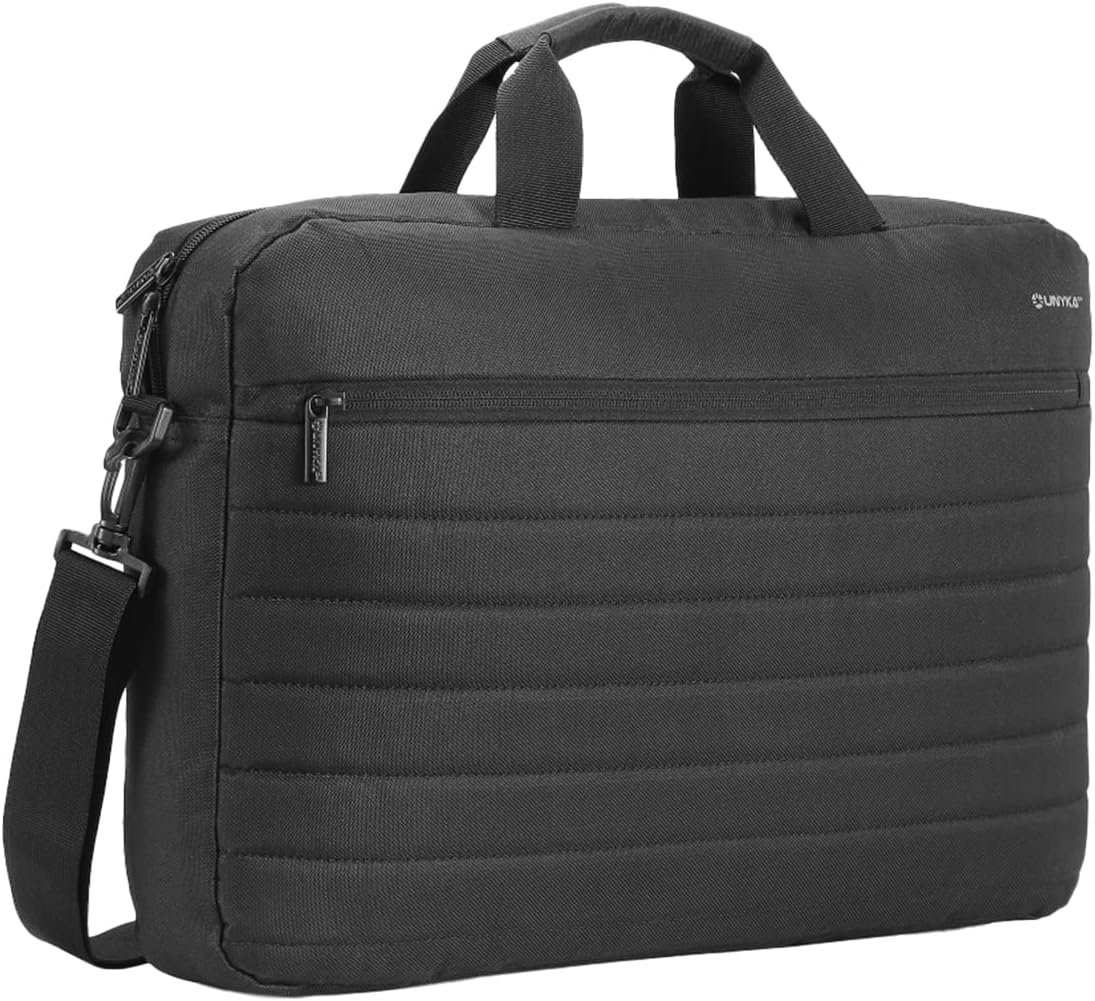 Unykach Urban MA17 Étui rembourré imperméable pour ordinateur portable jusqu'à 17,3 pouces, 44 cm, léger, élégant avec poches intérieures, sangle réglable et amovible – Image 2