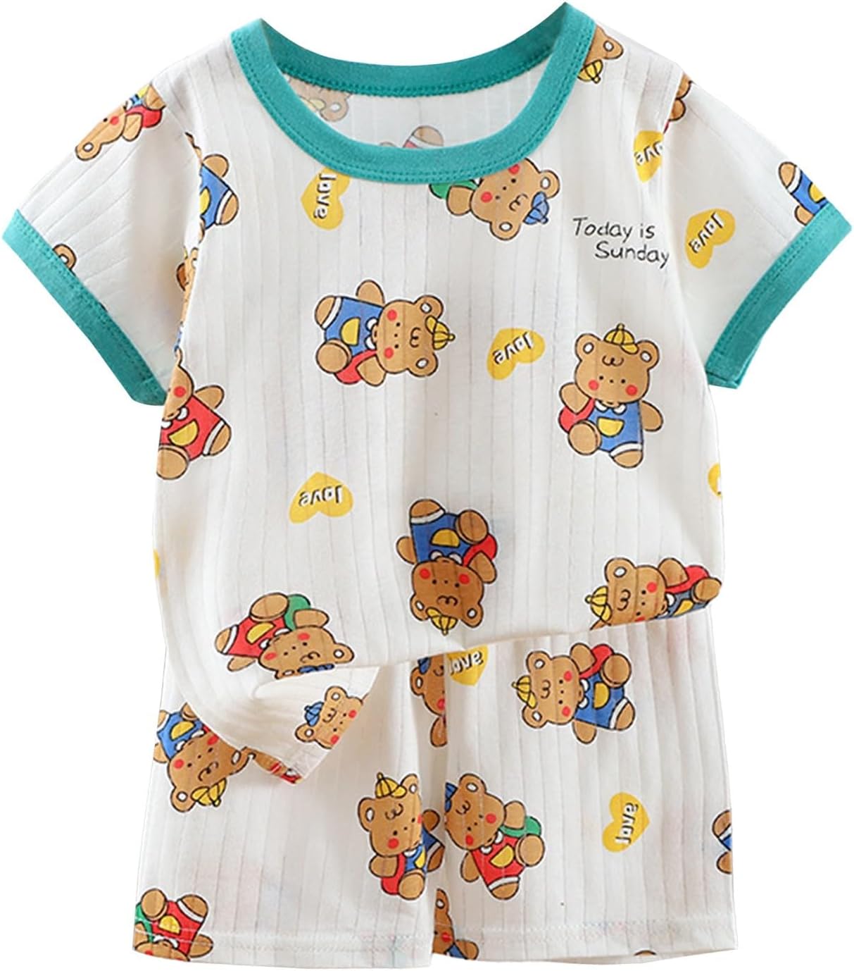 Vêtements d'été pour bébés garçons, tenue 2 pièces en coton, t-shirt à manches courtes, hauts et Shorts, ensemble de vêtements mignons pour enfants, ensembles de vêtements de jeu décontractés pour garçons – Image 2