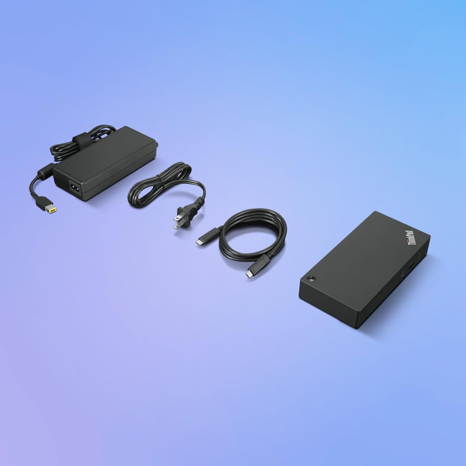 Station d'accueil Lenovo 40AY0090EU avec USB 3.2 Gen 1 (3.1 Gen 1) Type-C Noir – Image 5