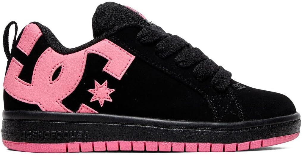 DC Shoes Net, Baskets Mode Homme, Pochoir Noir et Rose, 29 EU – Image 3