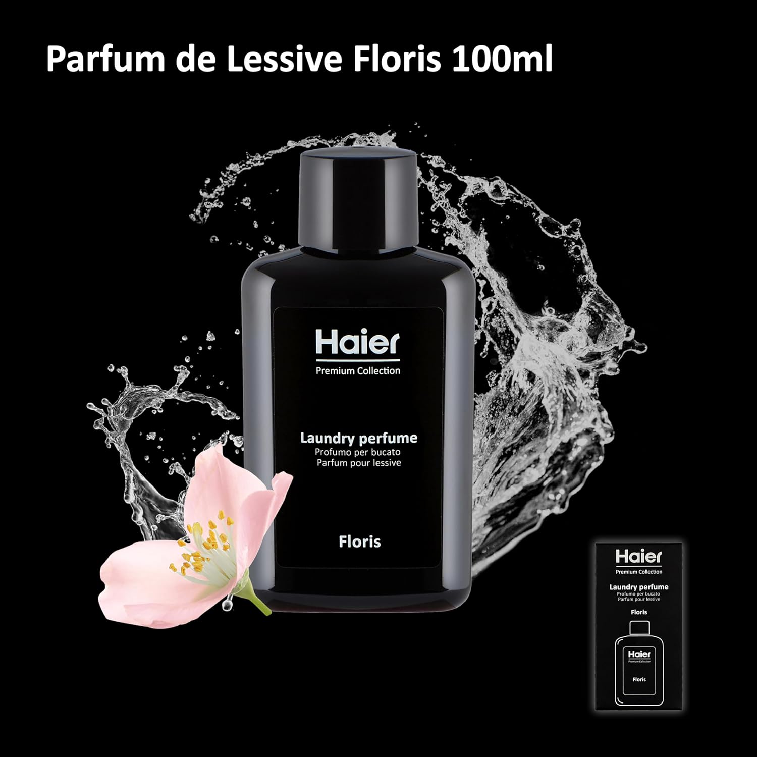Parfum Haier Floris, parfum de lessive pour machines à laver, essence concentrée pour le linge et les vêtements, formule active, formule active longue durée, jusqu'à 5 semaines, 20 cycles, 100 ml – Image 3