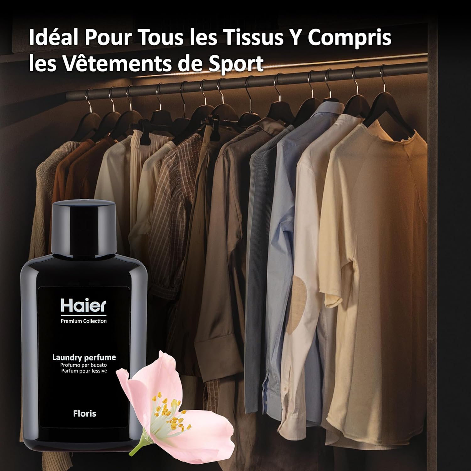 Parfum Haier Floris, parfum de lessive pour machines à laver, essence concentrée pour le linge et les vêtements, formule active, formule active longue durée, jusqu'à 5 semaines, 20 cycles, 100 ml – Image 7