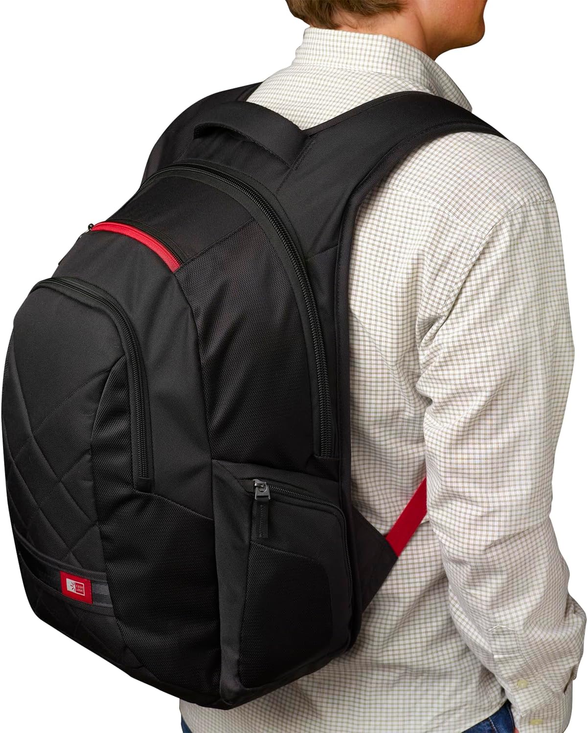 Case Logic DLBP116K Sac à dos tendance en nylon pour ordinateur portable 15,4" 16" Noir – Image 10