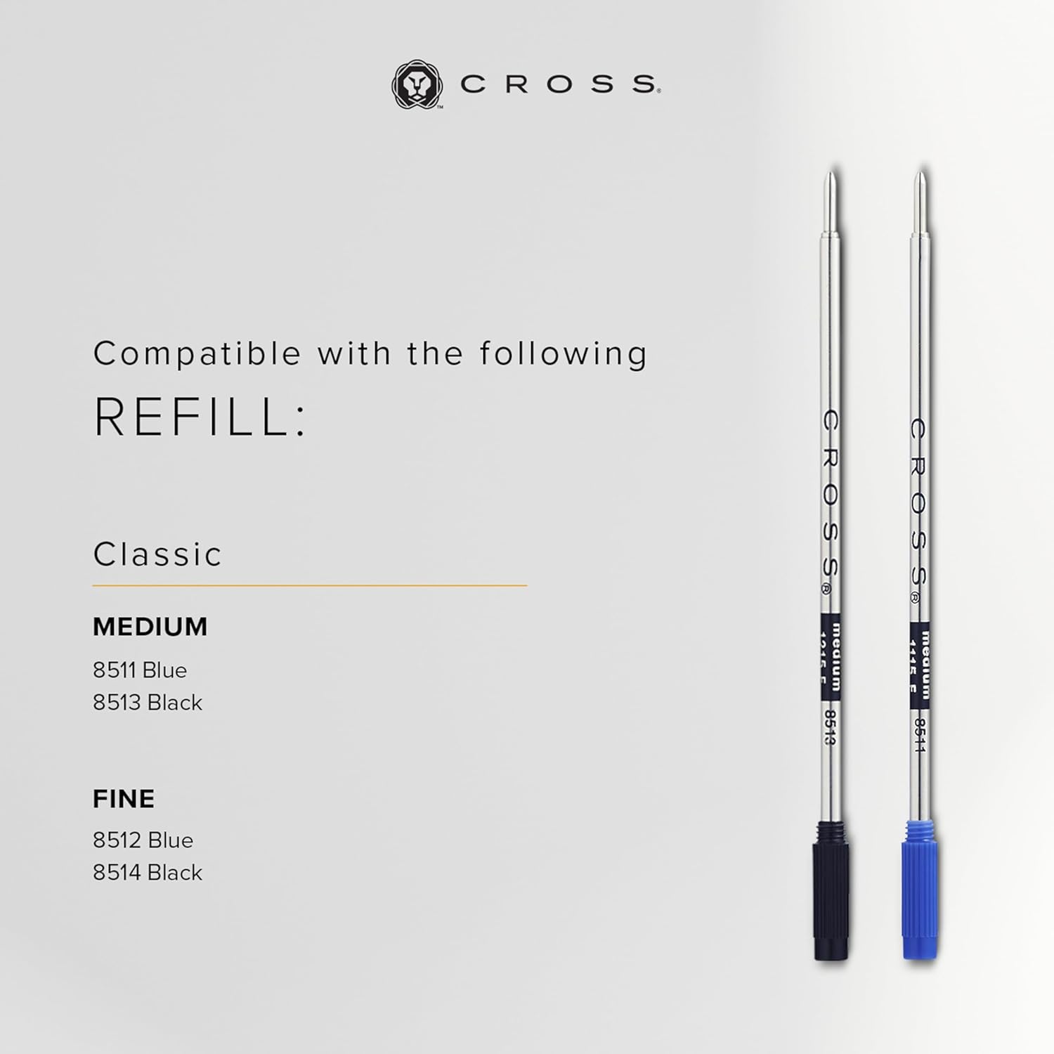 Stylo à bille Cross Century II en chrome poli avec attributs chromés, mécanisme push/push, pointe moyenne, étui classique et recharge incluses – Image 9