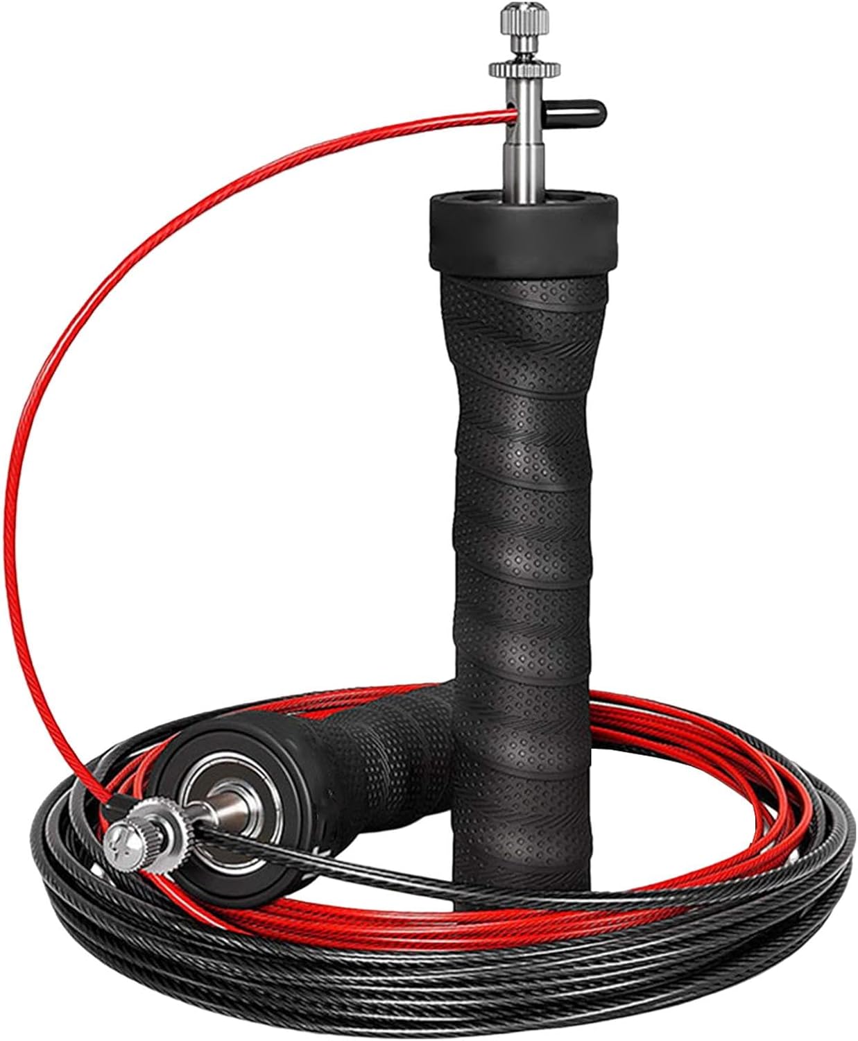 Corde à sauter | Corde à sauter pour l'exercice | Corde à sauter réglable | Câble conçu et durable avec revêtement en PVC pour des entraînements cardio et un entraînement physique efficaces. – Image 9