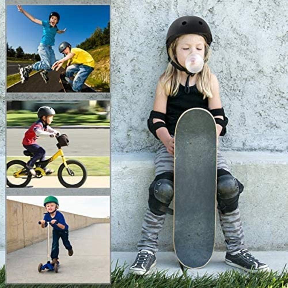 IBLUELOVER Ensembles de Protection pour Enfants et Adultes Genouillères, Coudières, Kit de Sport réglable, Protecteurs pour vélo, Roller, BMX, Skateboard, Scooter, 6 pièces, équipement de Sport – Image 8
