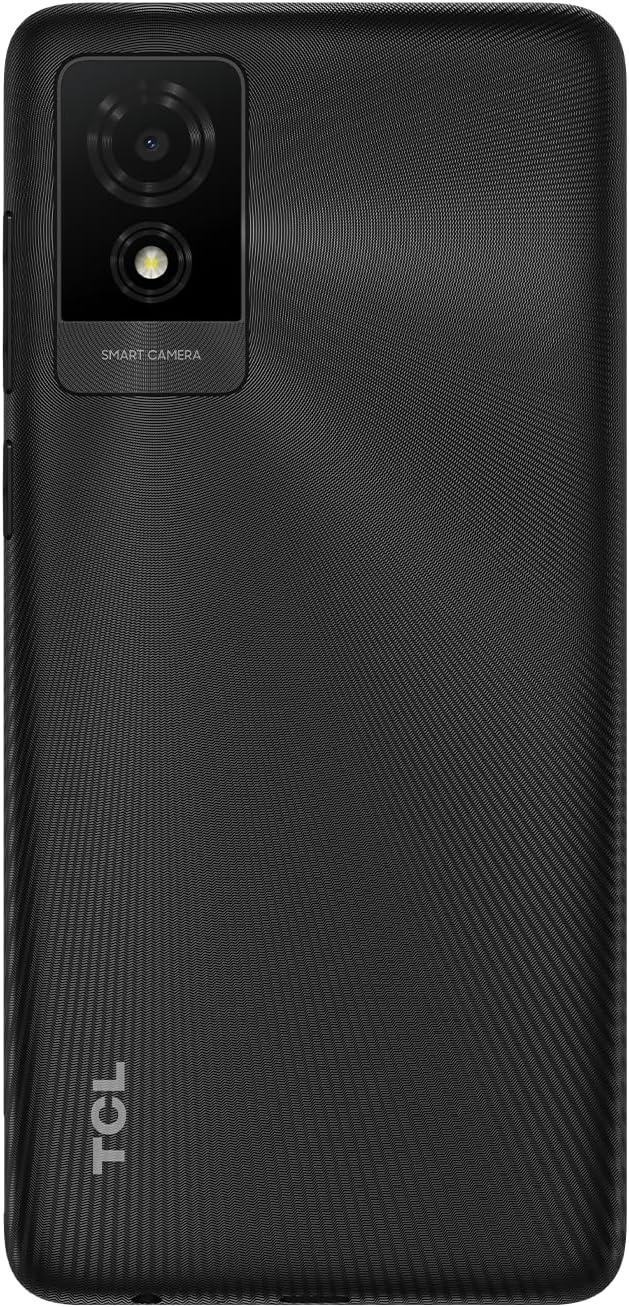 TCL 501 - Smartphone 4G 32 Go, 2 Go de RAM, écran 6 qHD, édition Android 14 Go, appareil photo 5MP, batterie 3000 mAh, double SIM, batterie plus chargeur USB-C ajouté, gris foncé – Image 4