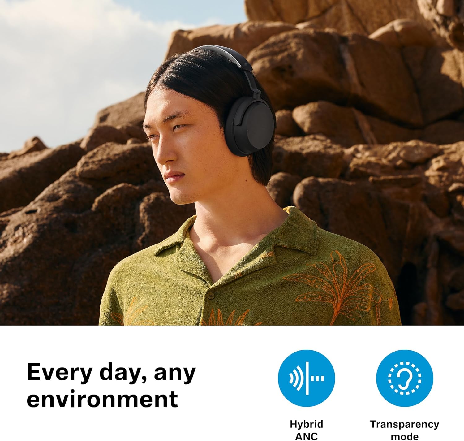 Sennheiser ACCENTUM Casque Bluetooth sans fil avec microphone, réduction hybride du bruit (ANC), autonomie de 50 heures, confort toute la journée, supra-auriculaire pour études et voyages, noir – Image 8
